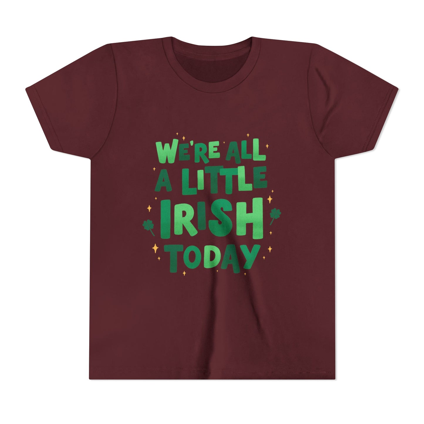 We are All A Little Irish Today Youth Tee | St. Patricks Day Shamrock Shirt