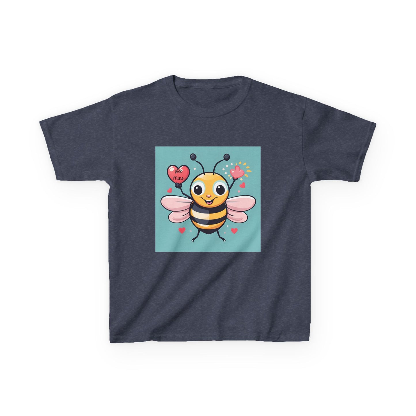 Bee Mine - Heart LIfting Bumble Bee Valentine's Kids Tee