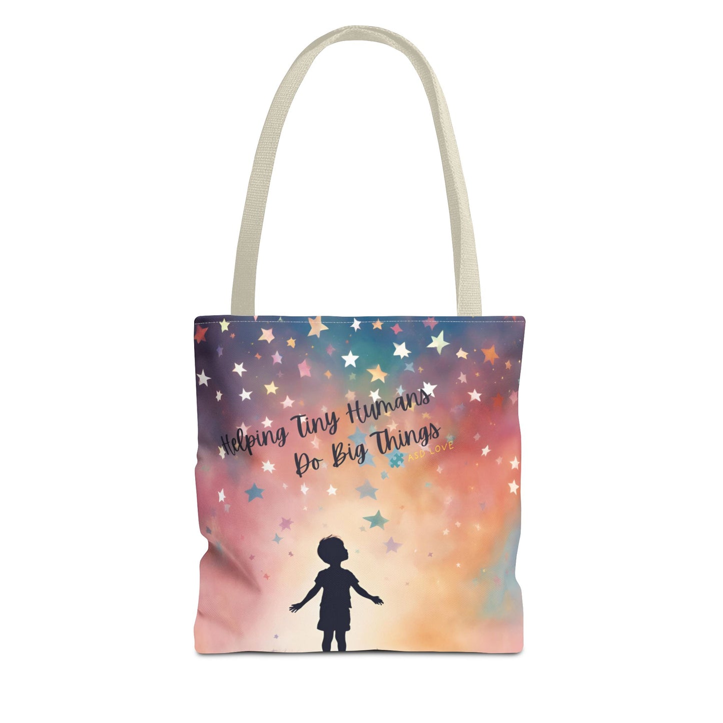 Helping Tiny Humans Do Big Things Tote - Inspiring Kids to Reach for the Stars