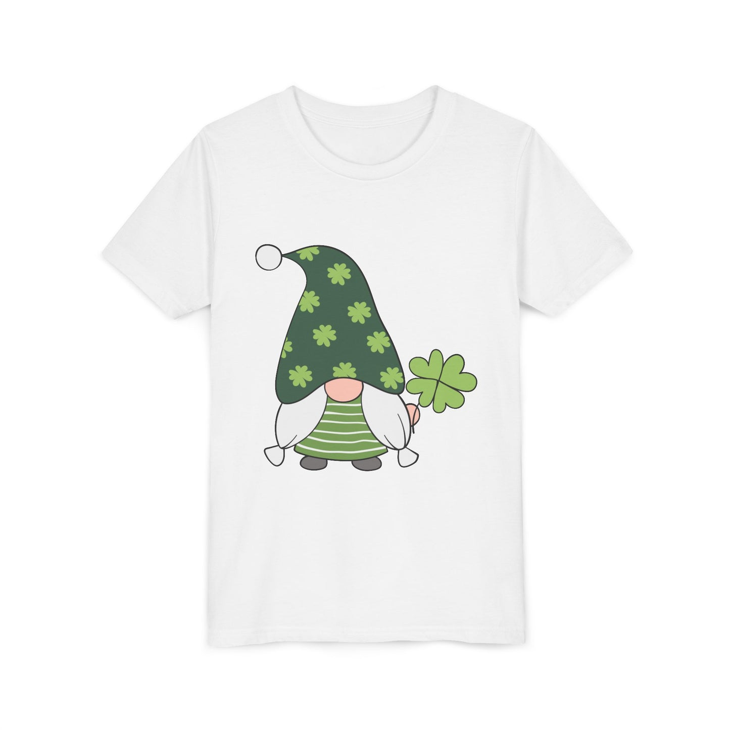 Shamrock Gnome Youth Tee | St. Patrick's Day Clover Kids Shirt