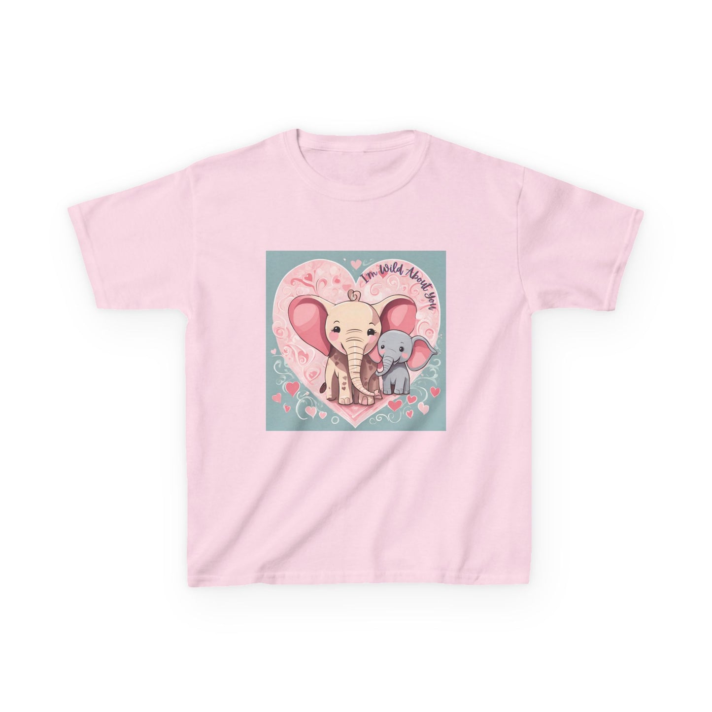 I'm Wild About You - Elephant Duo Valentine's Kids Tee