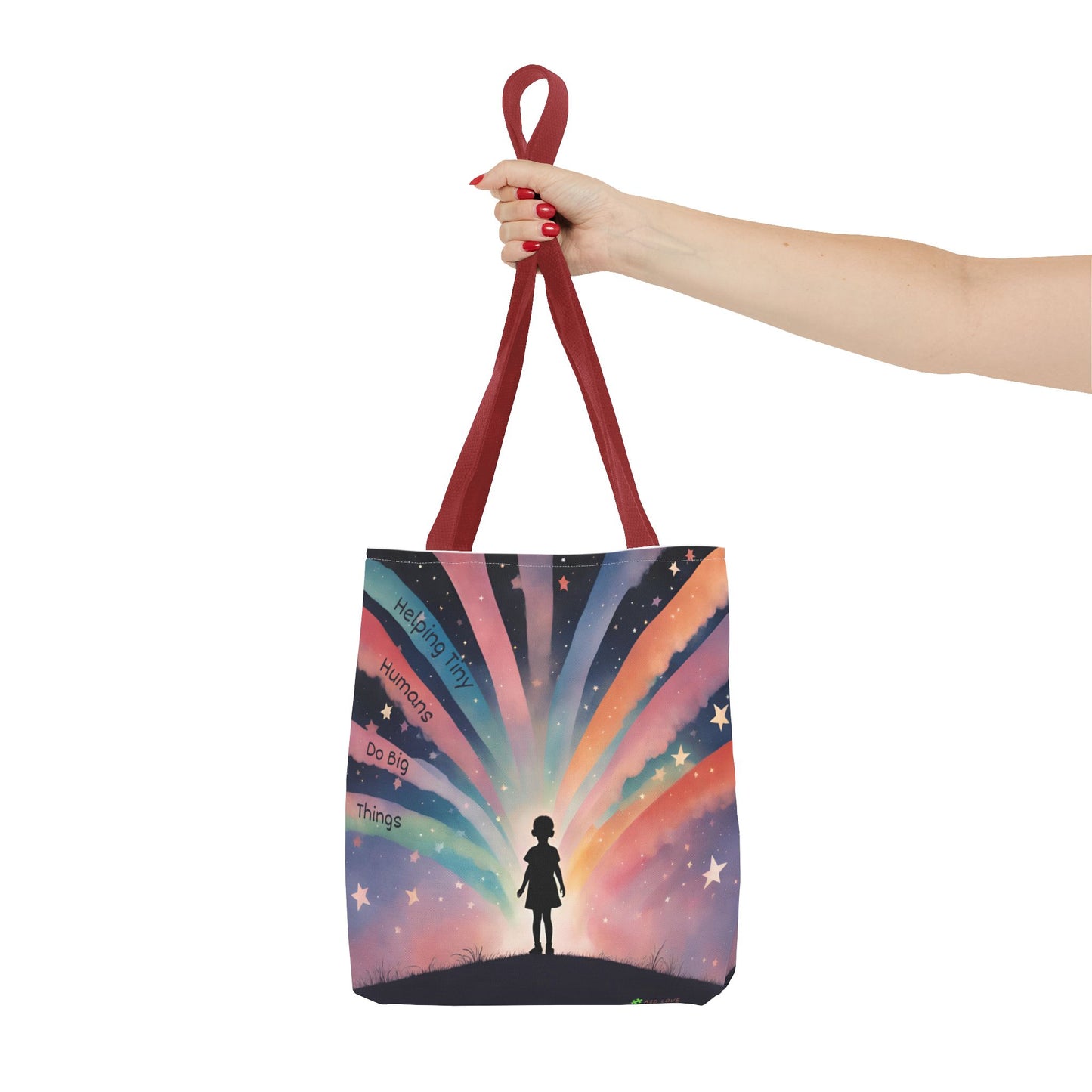 Helping Tiny Humans Do Big Things Tote - Inspiring Kids to Reach for the Stars