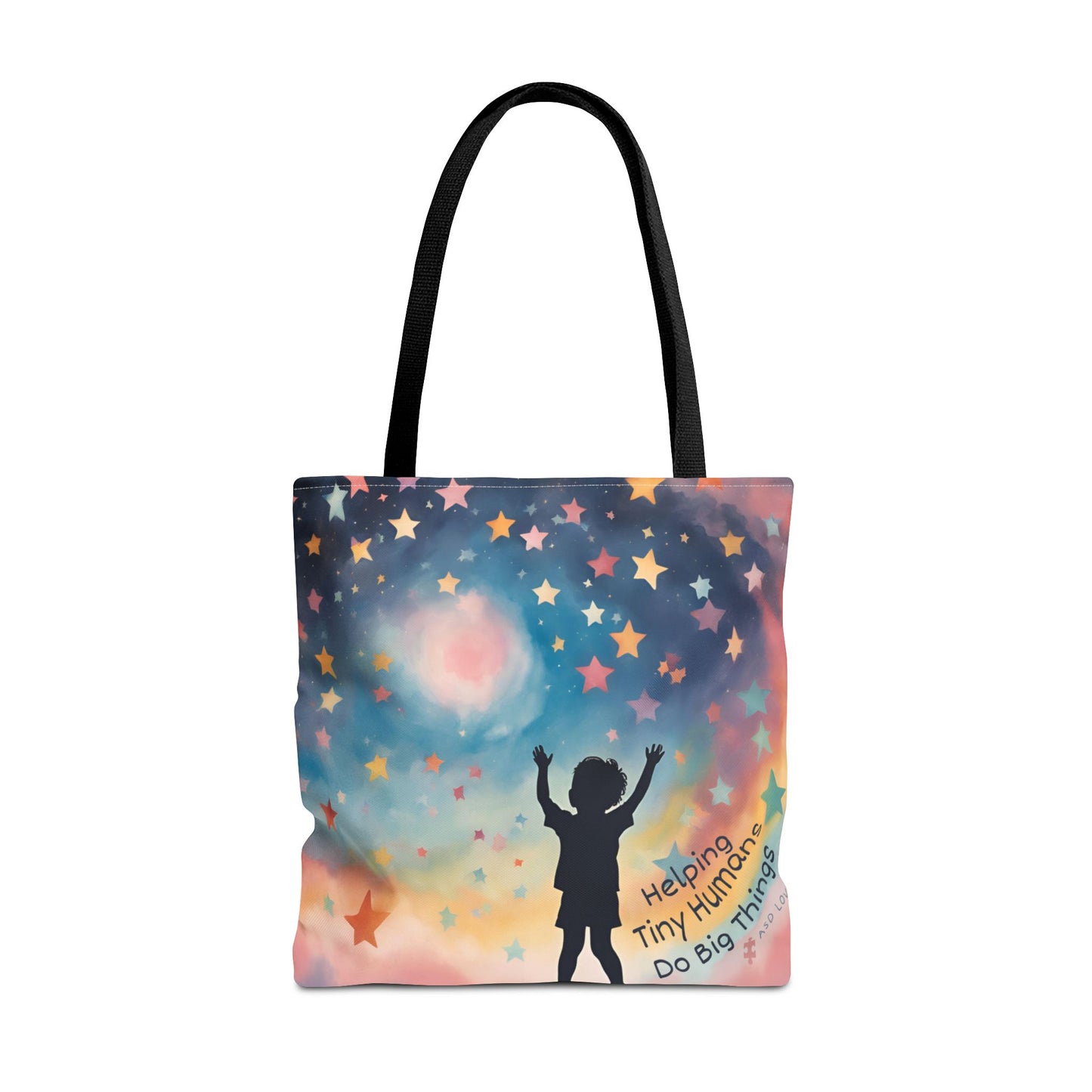 Helping Tiny Humans Do Big Things Tote - Inspiring Kids to Reach for the Stars