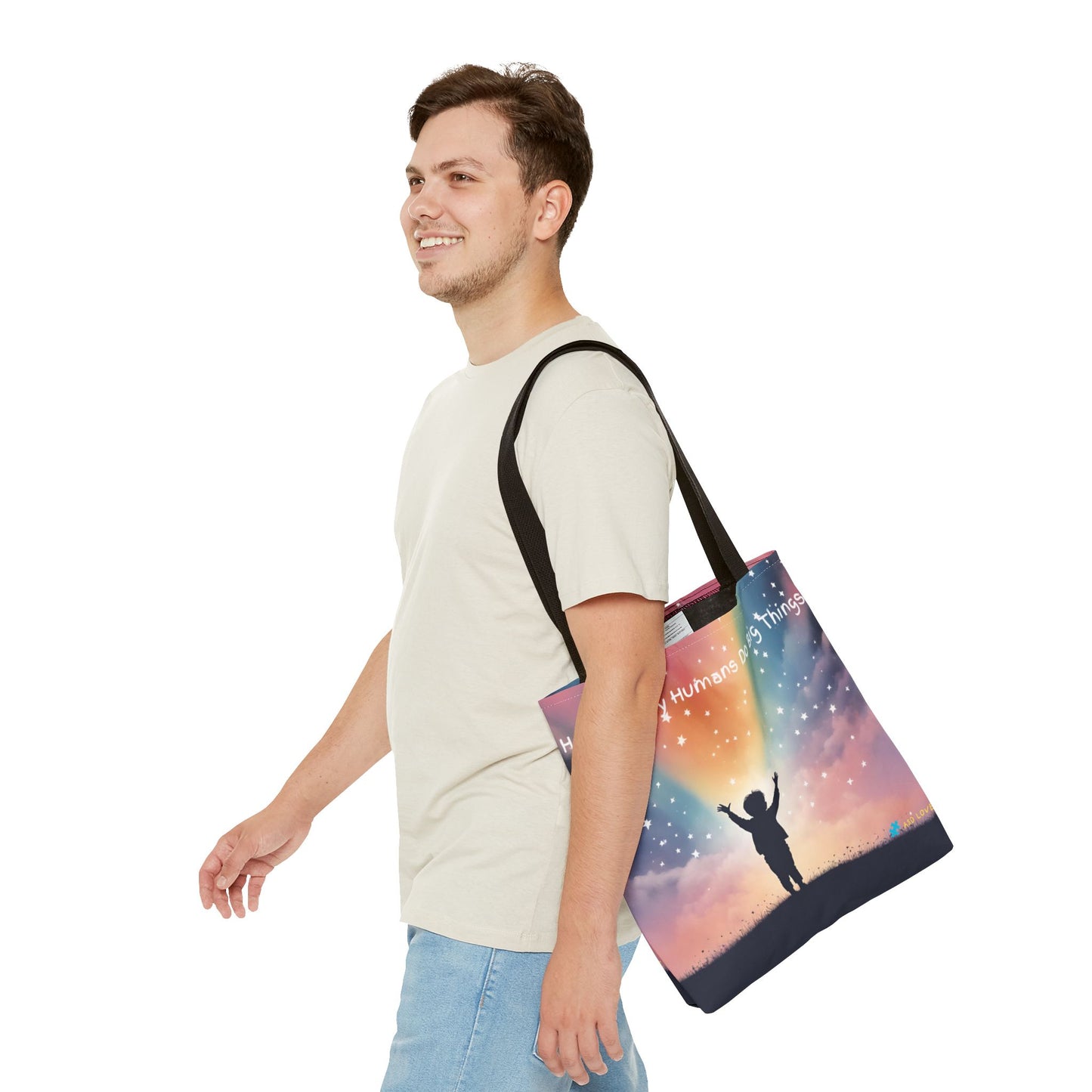 Helping Tiny Humans Do Big Things Tote - Inspiring Kids to Reach for the Stars