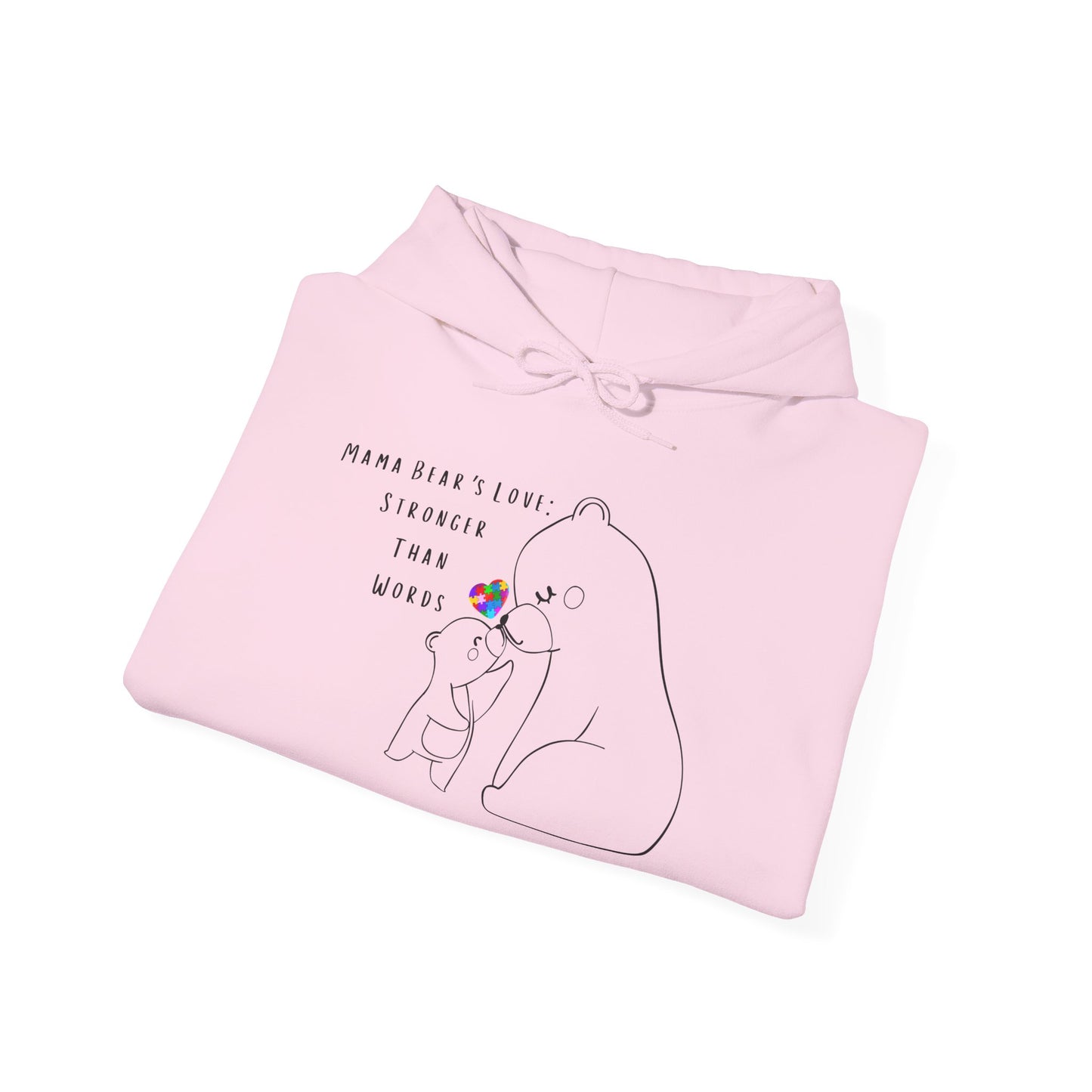 Stronger Than Words - Mama Bear's Love Hoodie - Autism Awareness Hoodie