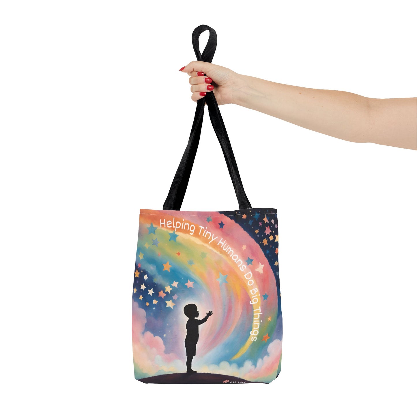 Helping Tiny Humans Do Big Things Tote - Inspiring Kids to Reach for the Stars