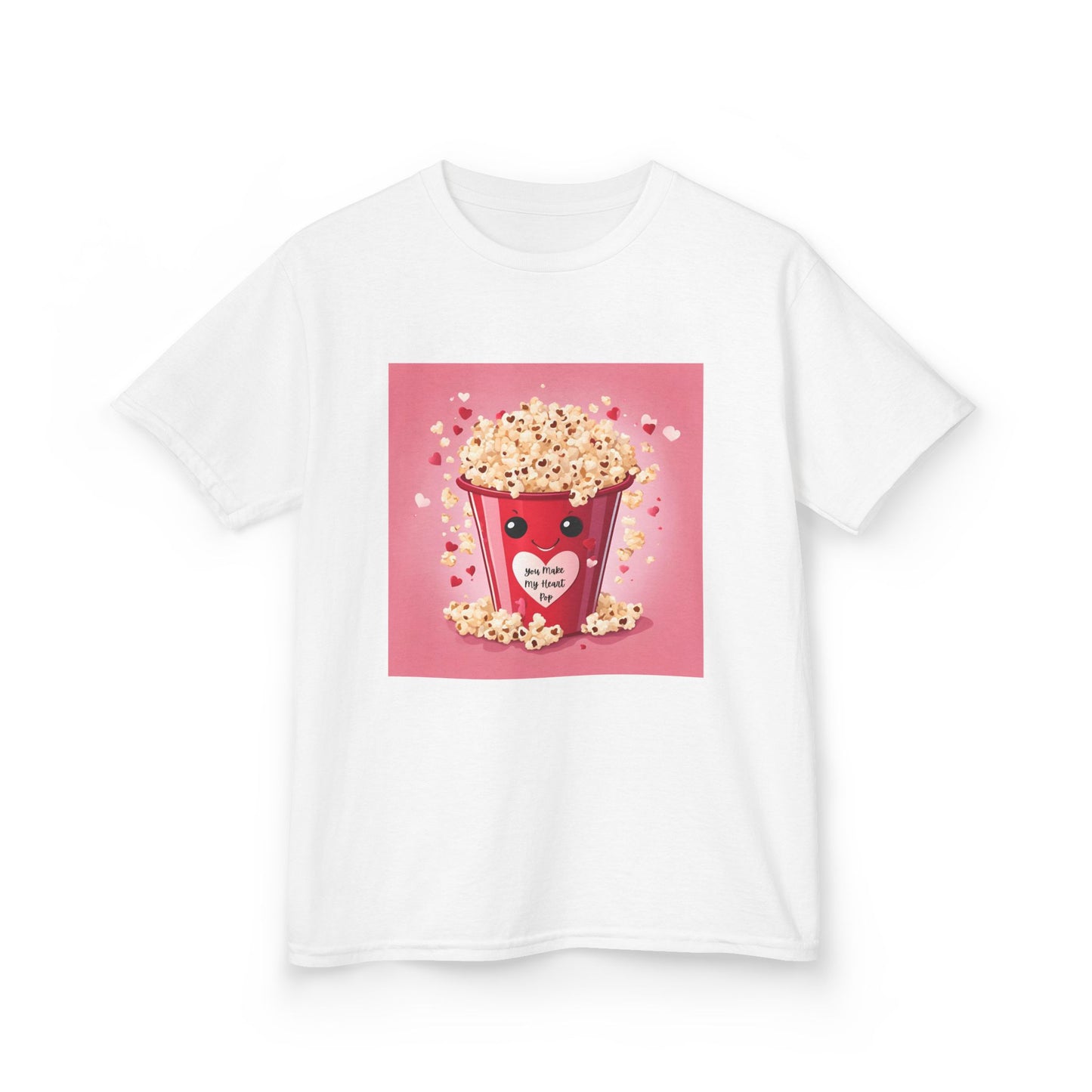You Make My Heart Pop - Smiling Popcorn Valentine Kids Tee