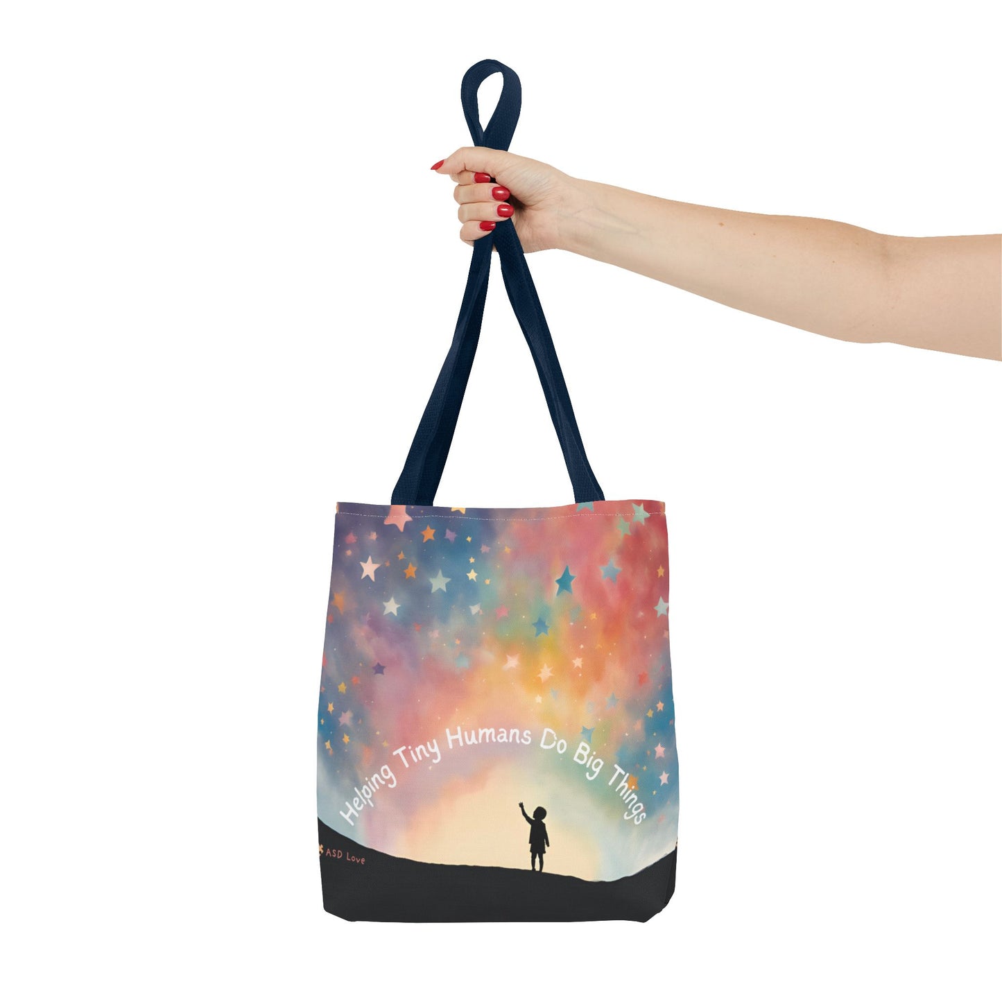Helping Tiny Humans Do Big Things Tote - Inspiring Kids to Reach for the Stars