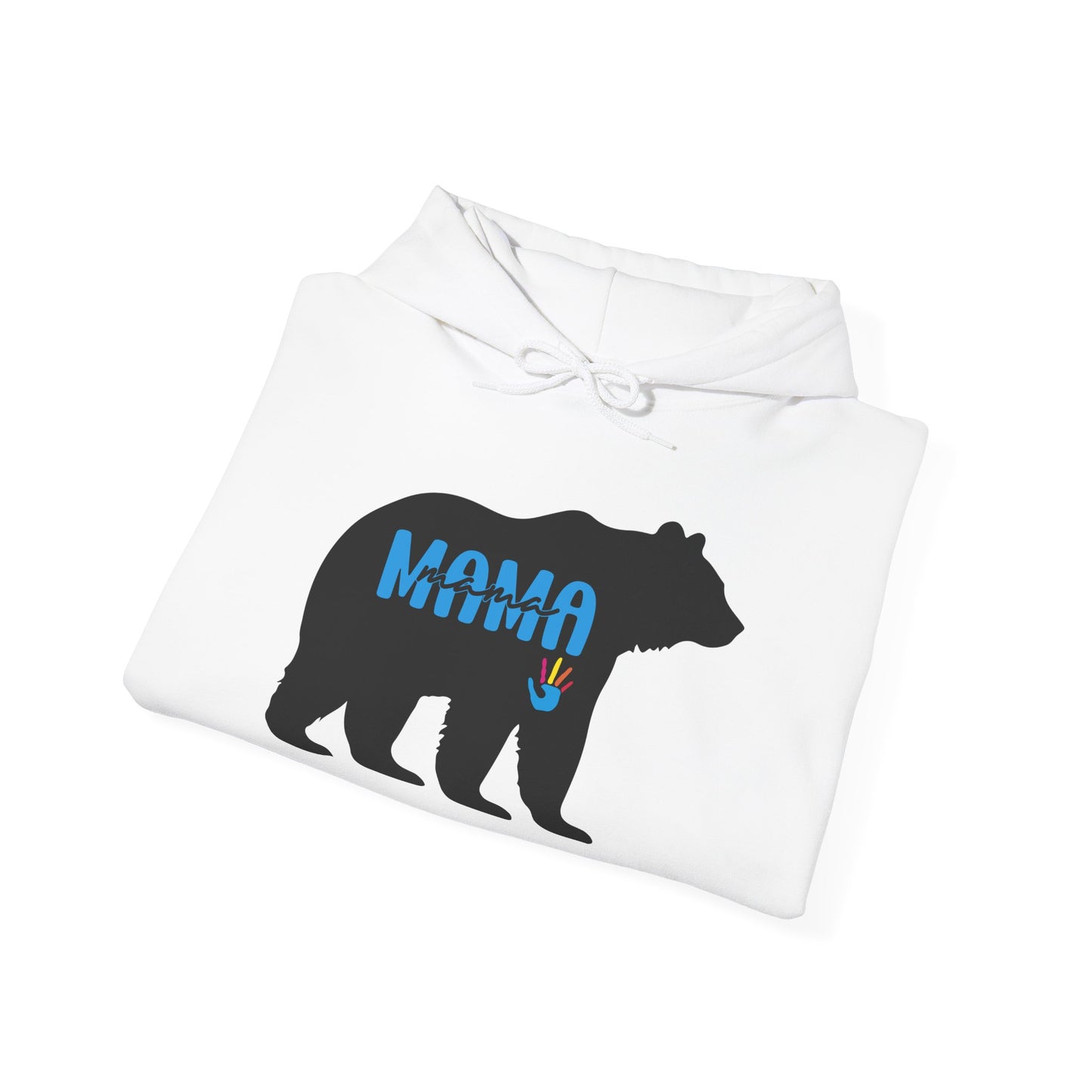 Mama Bear Hooded Sweatshirt | Autism Mama - Proud Support Sweatshirt