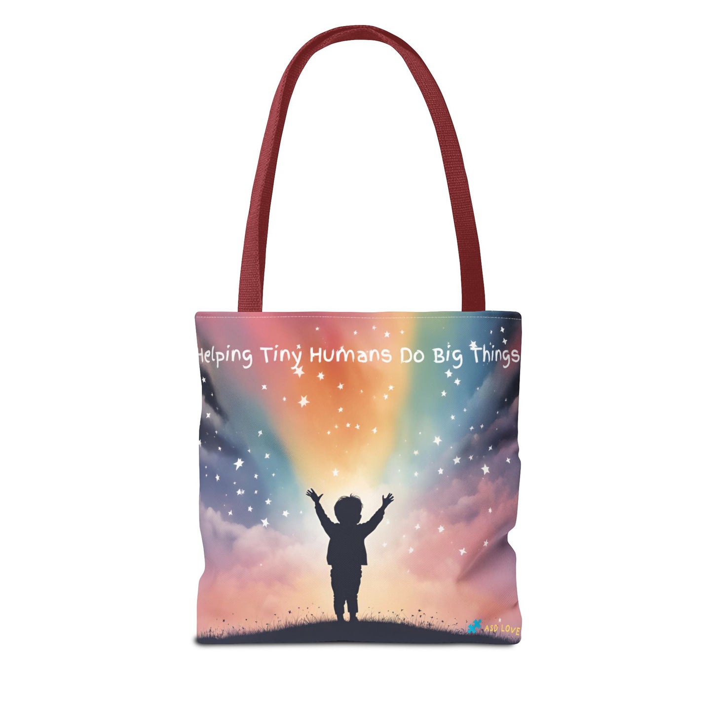 Helping Tiny Humans Do Big Things Tote - Inspiring Kids to Reach for the Stars