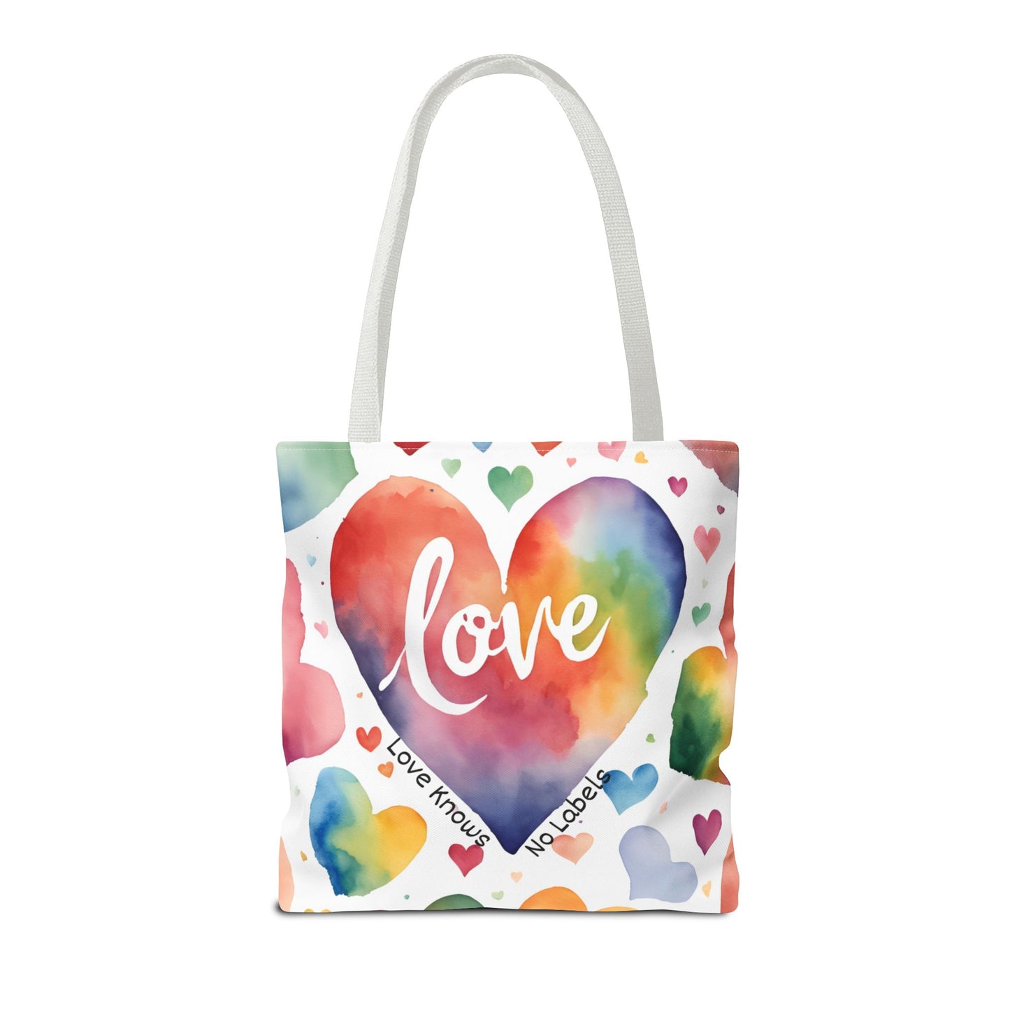 Love Knows No Labels - Hearts, Hearts, Hearts Tote Bag - Embrace Every Difference