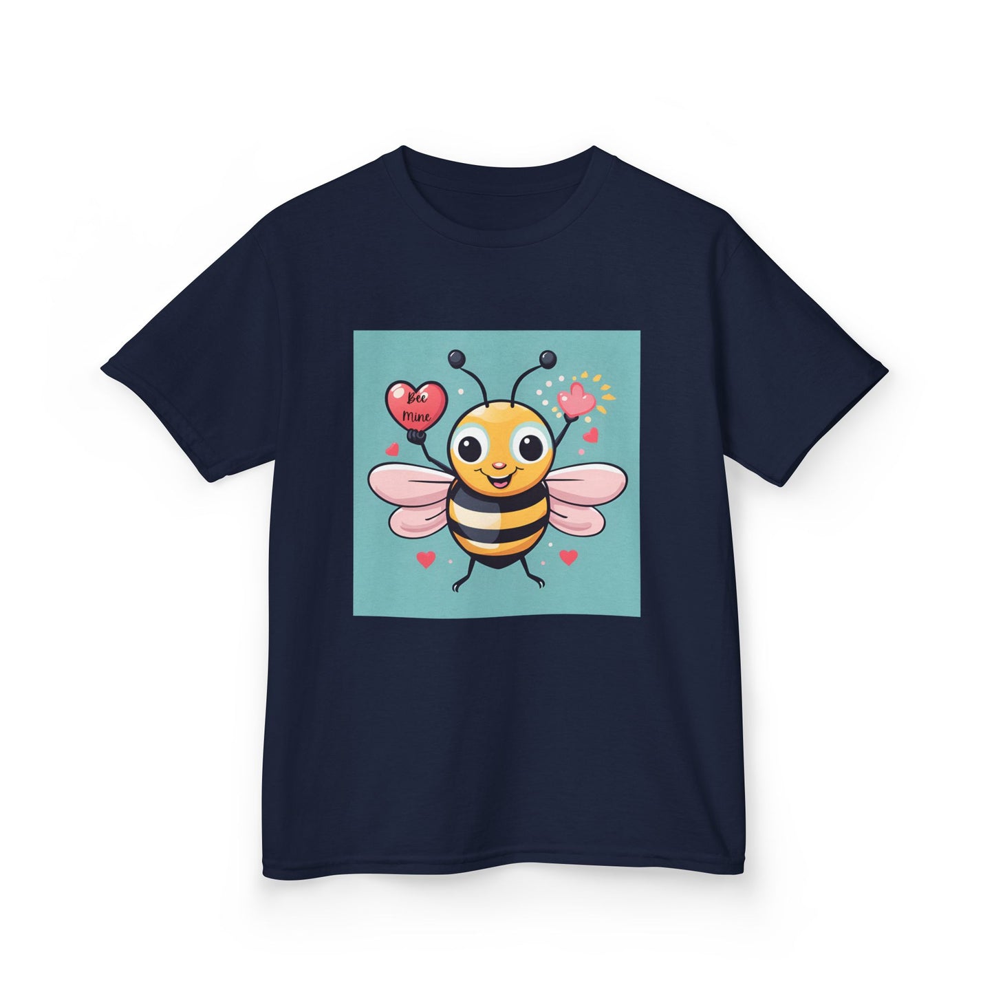 Bee Mine - Heart LIfting Bumble Bee Valentine's Kids Tee