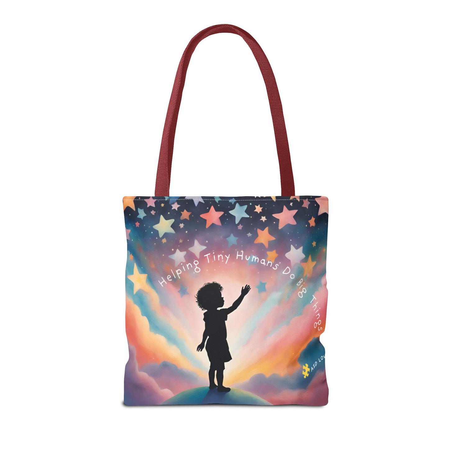 Helping Tiny Humans Do Big Things Tote - Inspiring Kids to Reach for the Stars