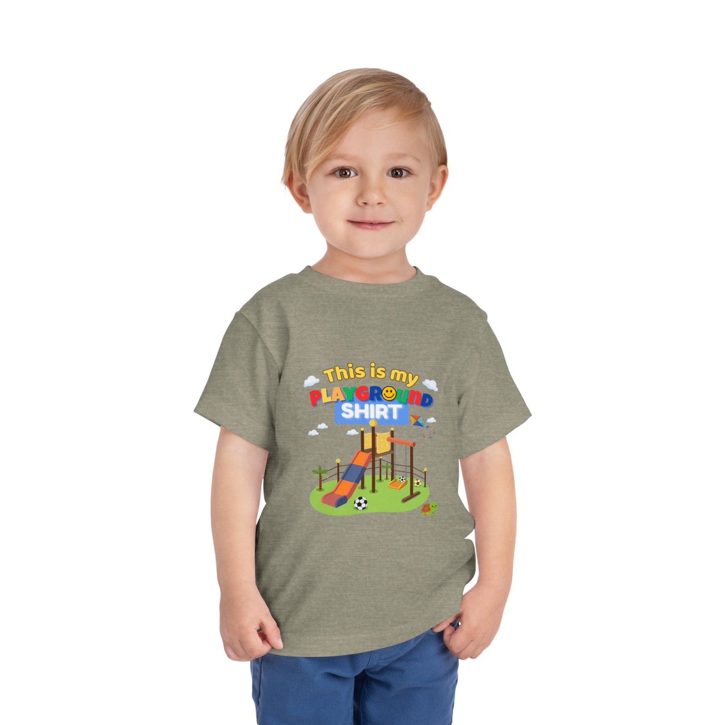 Playground Illustration Toddler Tee | Kids Slide Park Shirt