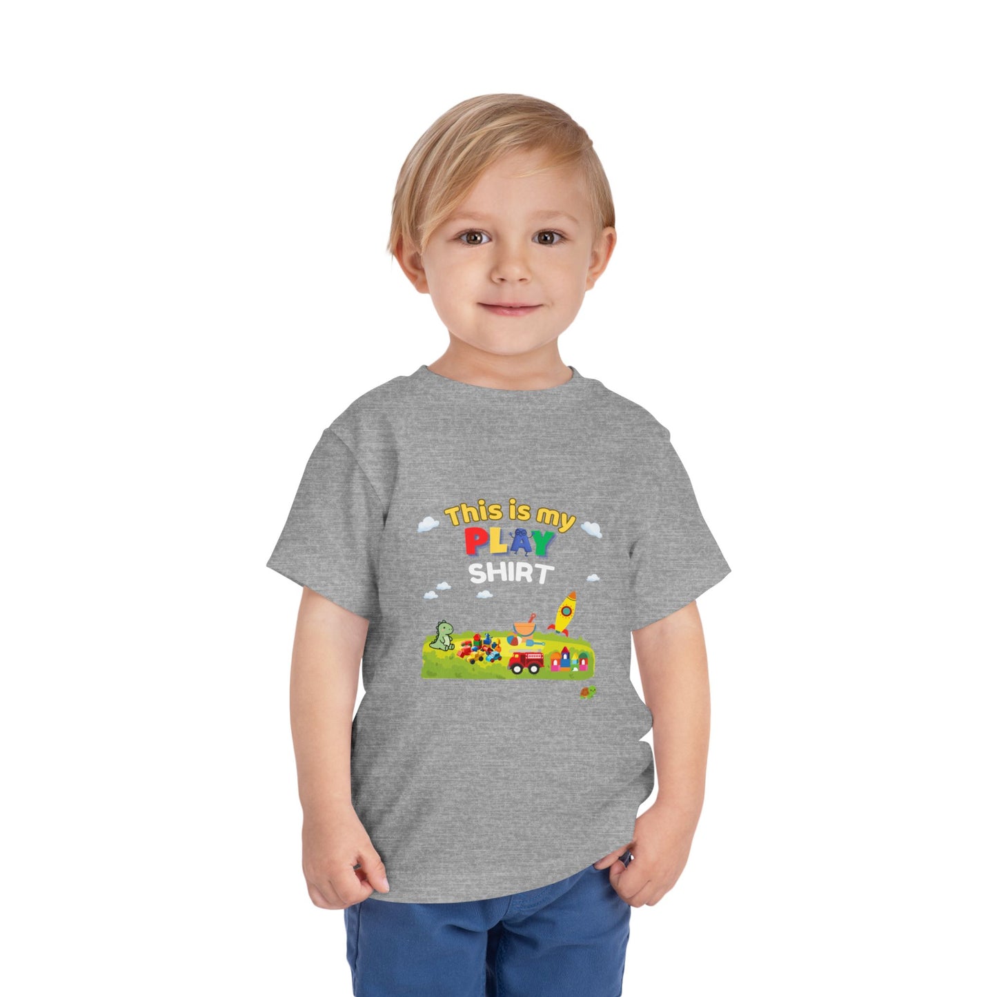 This Is My Play Shirt Toddler Tee | Toy Train, Blocks, Rocket