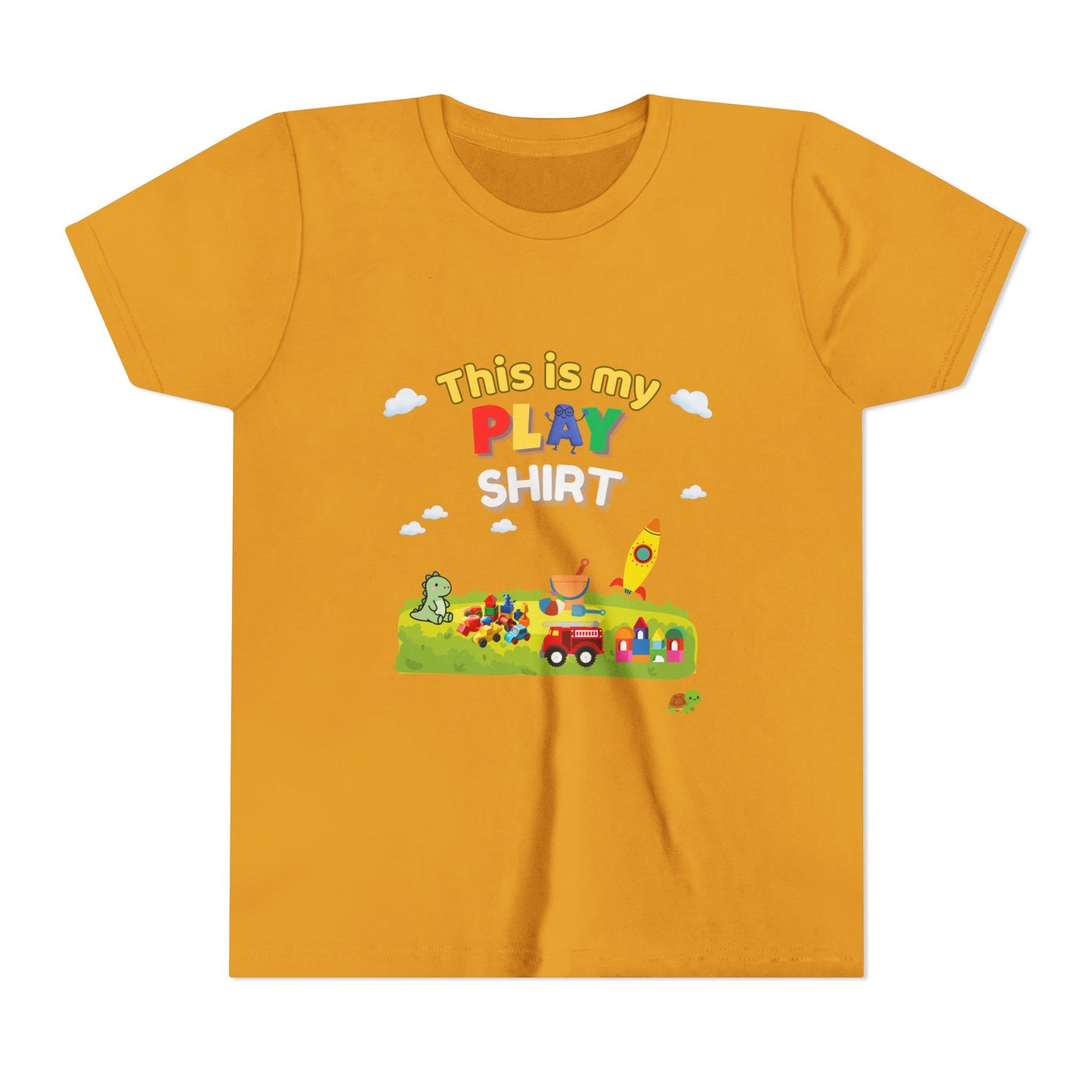 This is My Play Shirt Youth Tee | Toy Rocket, Blocks, Truck Kids Shirt