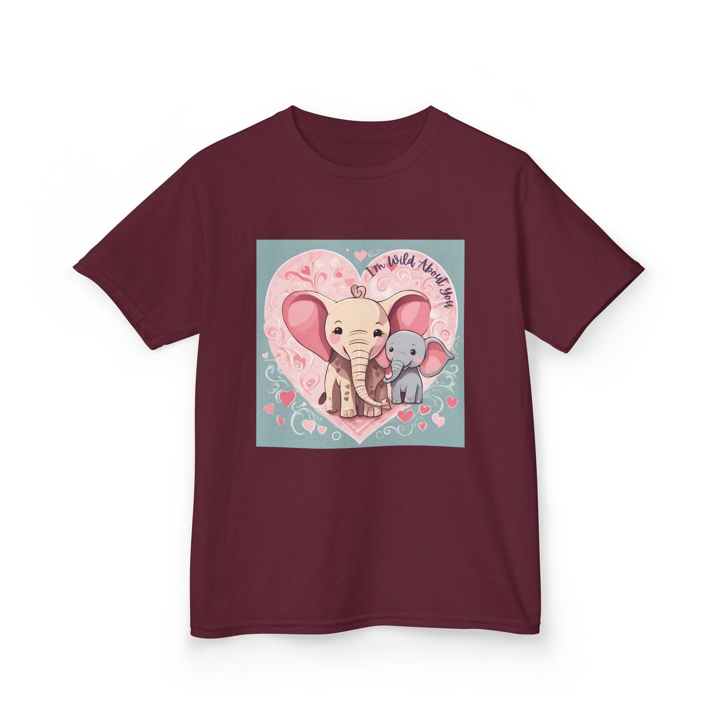 I'm Wild About You - Elephant Duo Valentine's Kids Tee