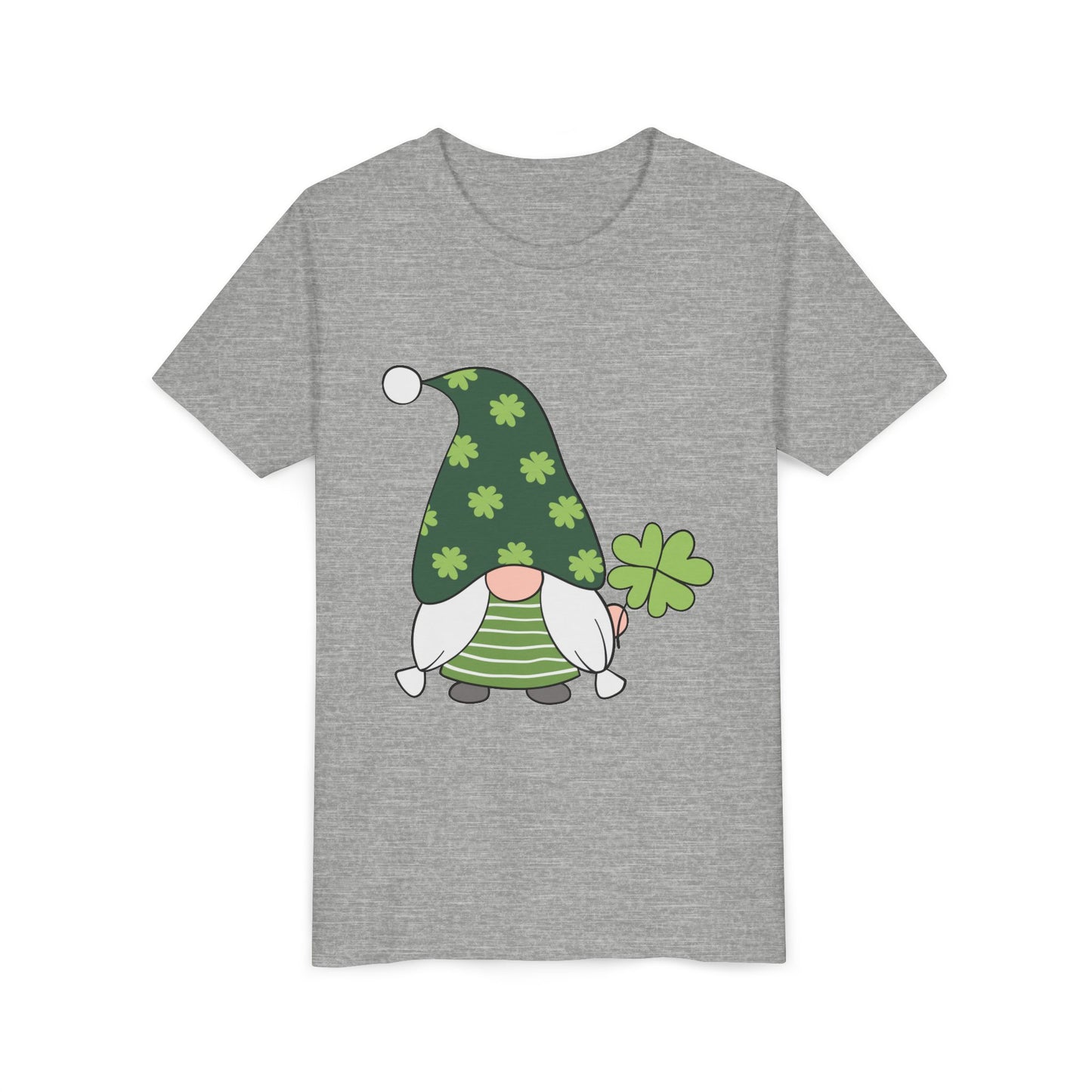 Shamrock Gnome Youth Tee | St. Patrick's Day Clover Kids Shirt