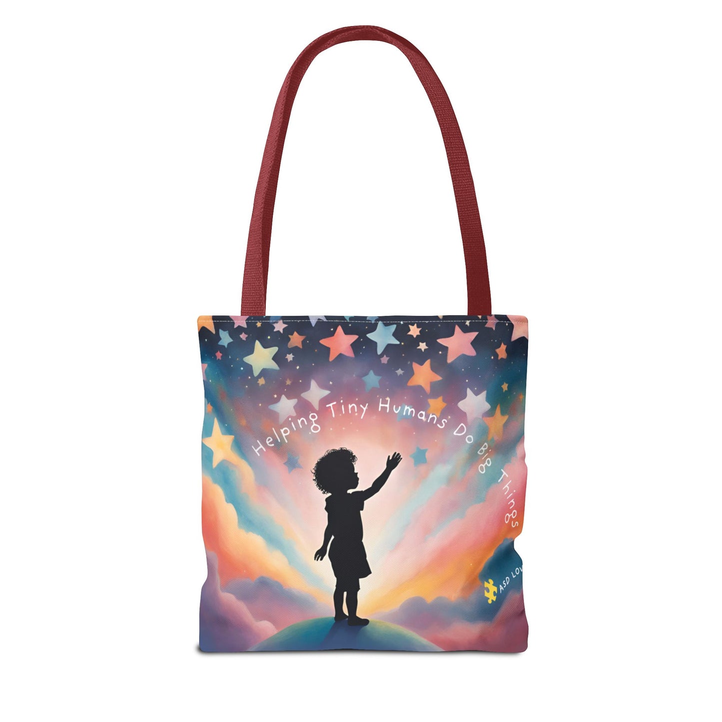Helping Tiny Humans Do Big Things Tote - Inspiring Kids to Reach for the Stars