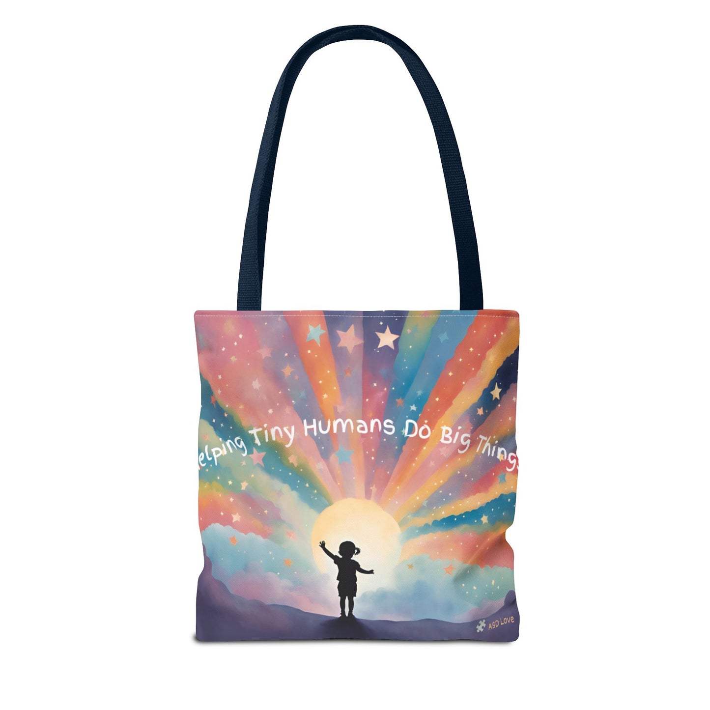 Helping Tiny Humans Do Big Things Tote - Inspiring Kids to Reach for the Stars
