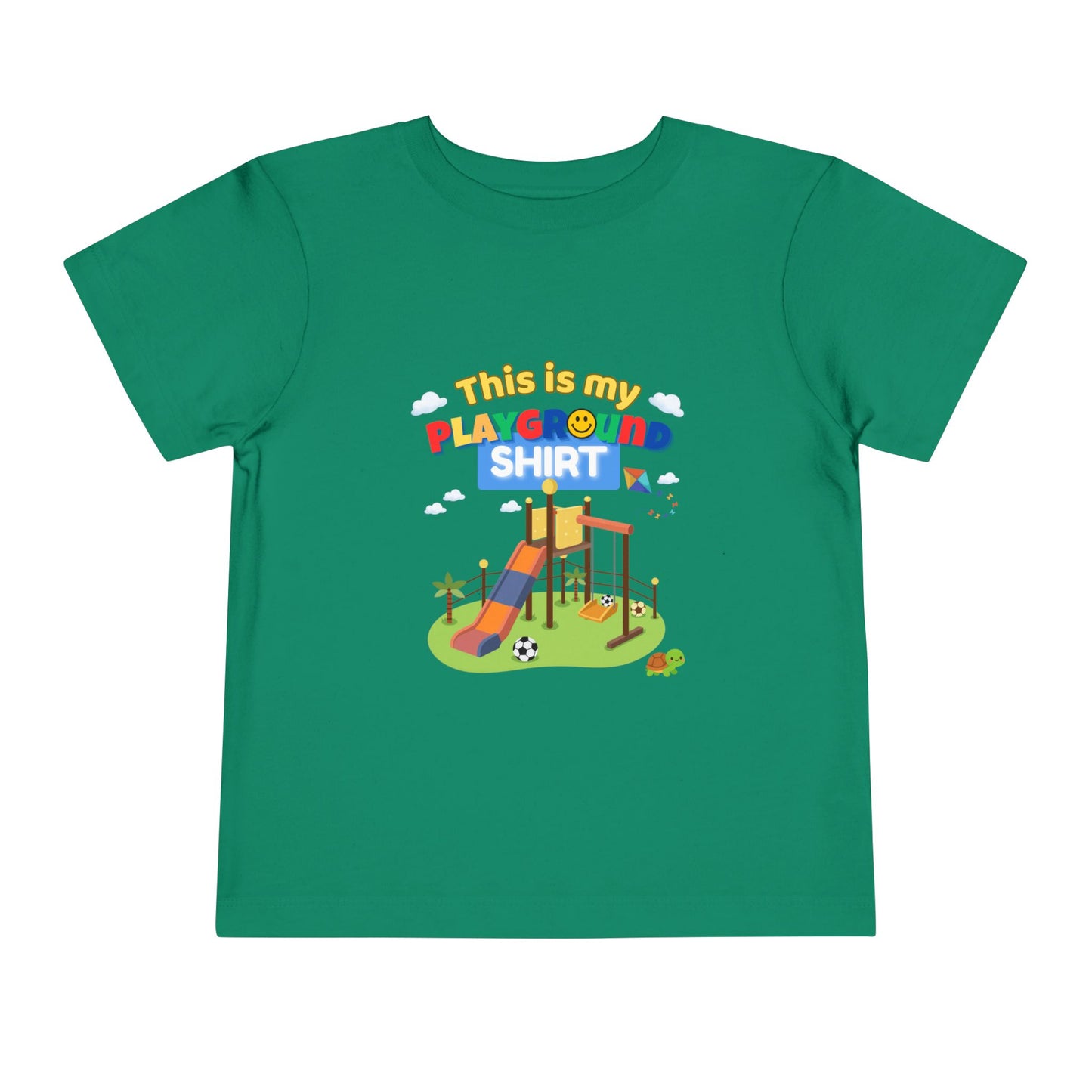 Playground Illustration Toddler Tee | Kids Slide Park Shirt