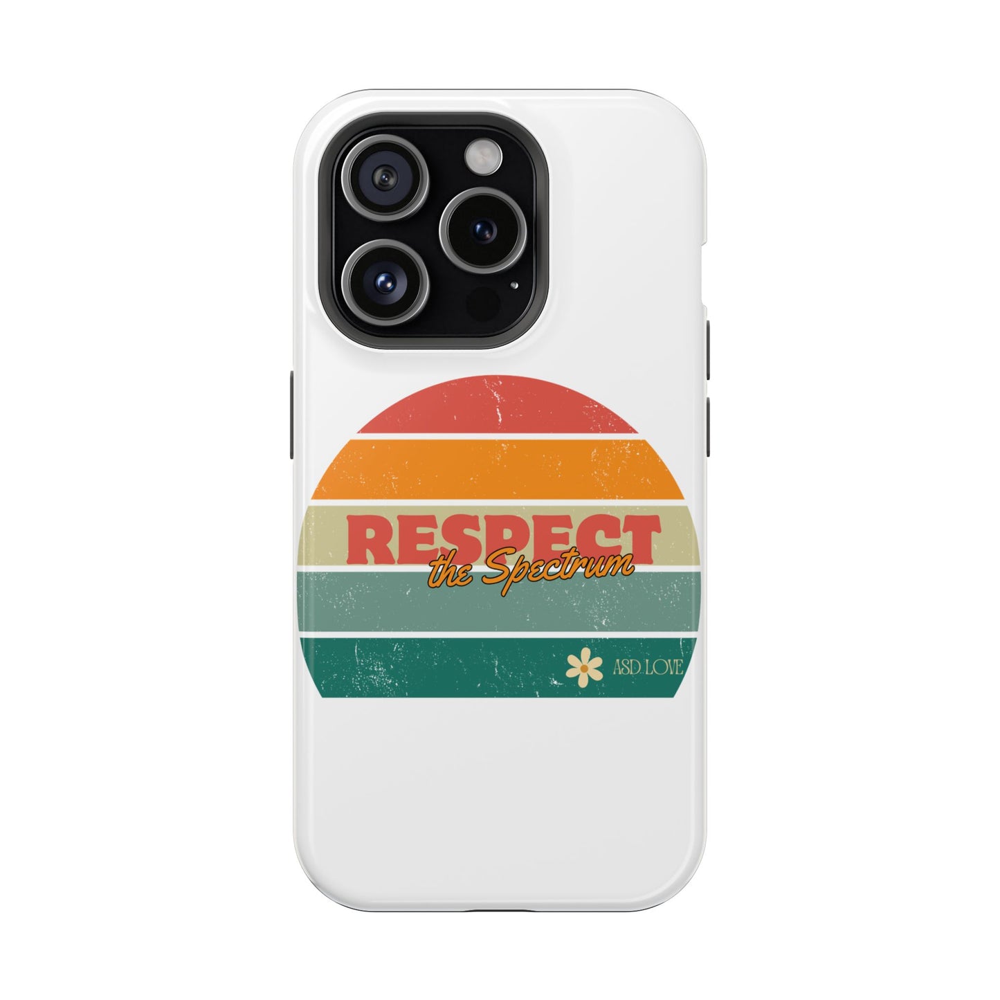 Vintage Rainbow: Respect the Spectrum - ASD Awareness Phone Case