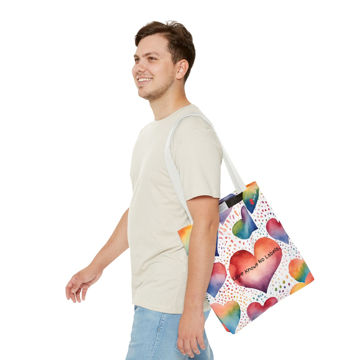 Love Knows No Labels Heart Balloons Tote Bag - Rise Above Division