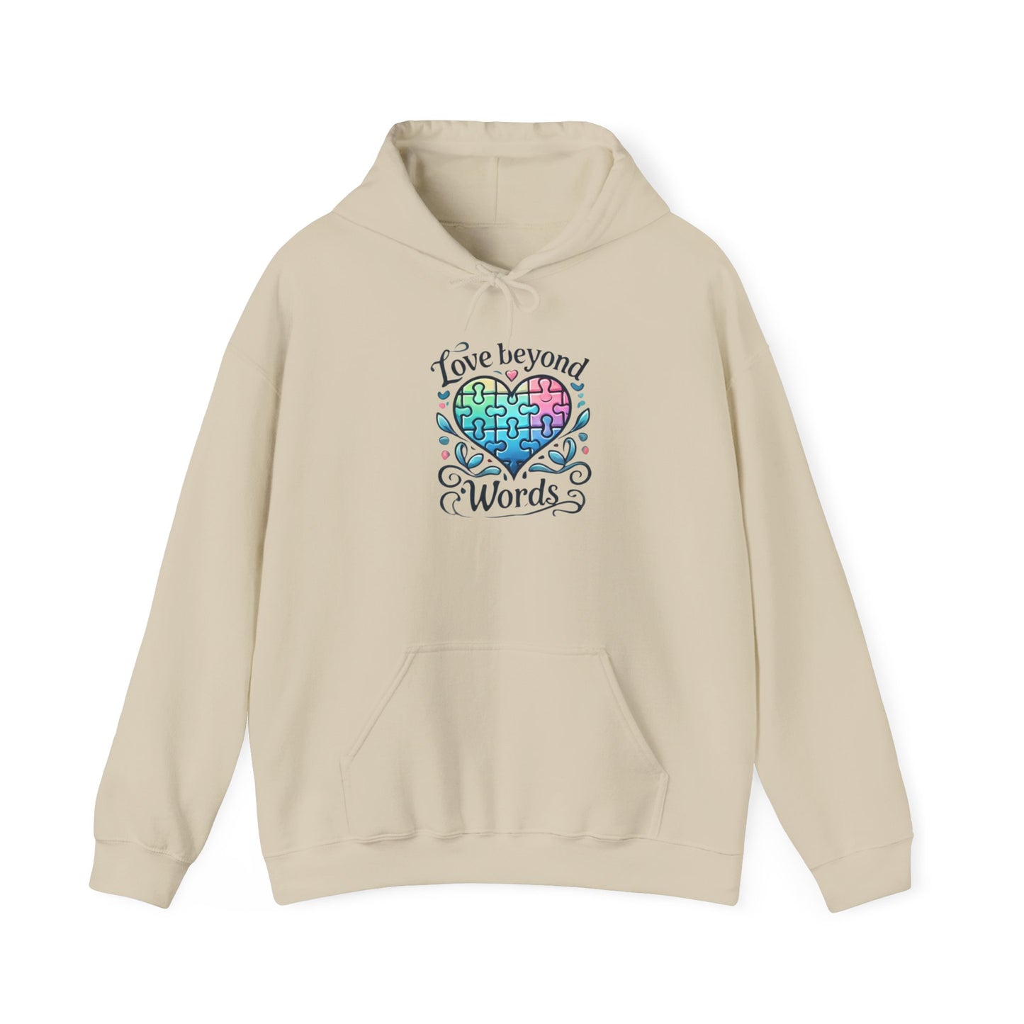 Love Beyond Words - Autism Awareness Hoodie - Cozy Unisex Sweatshirt for Warmth & Connection, Perfect for Gifts, Casual Wear, Gatherings