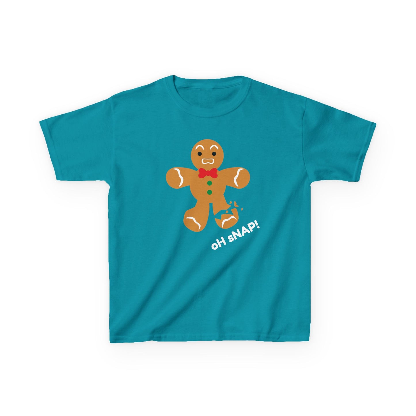 Oh Snap! Broken Gingerbread boy Kids Tee - Funny Holiday Shirt for Christmas and Gingerbread Fans