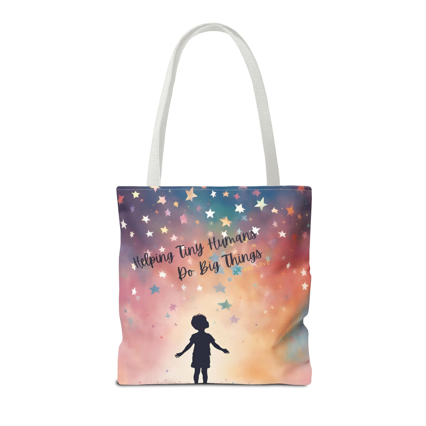 Helping Tiny Humans Do Big Things Tote - Inspiring Kids to Reach for the Stars