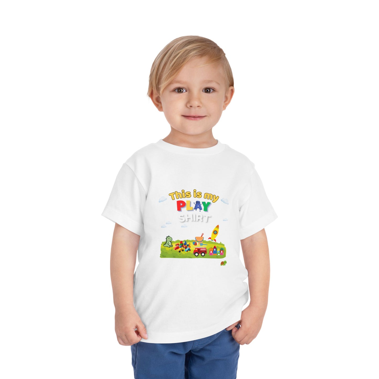 This Is My Play Shirt Toddler Tee | Toy Train, Blocks, Rocket