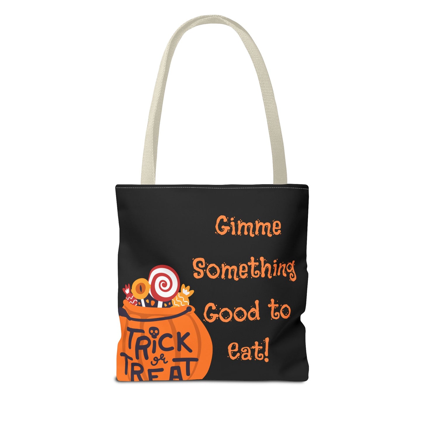 Gimme Something Good to Eat Tote Bag | Halloween Trick-or-Treat Bag | Reusable Candy Bag