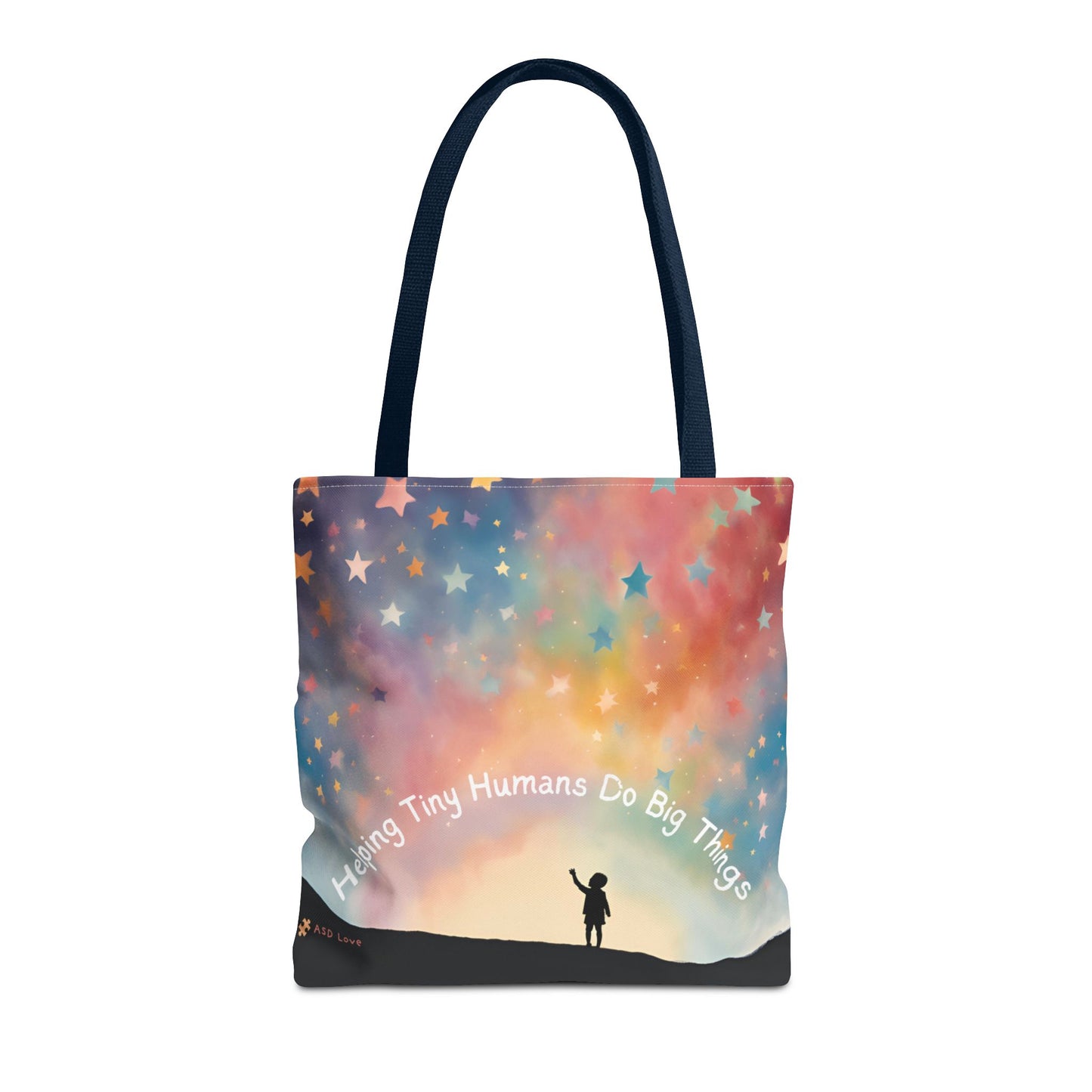 Helping Tiny Humans Do Big Things Tote - Inspiring Kids to Reach for the Stars