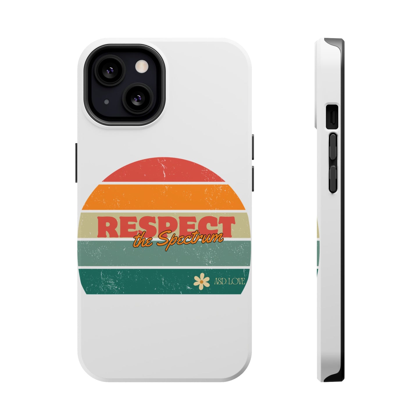 Vintage Rainbow: Respect the Spectrum - ASD Awareness Phone Case