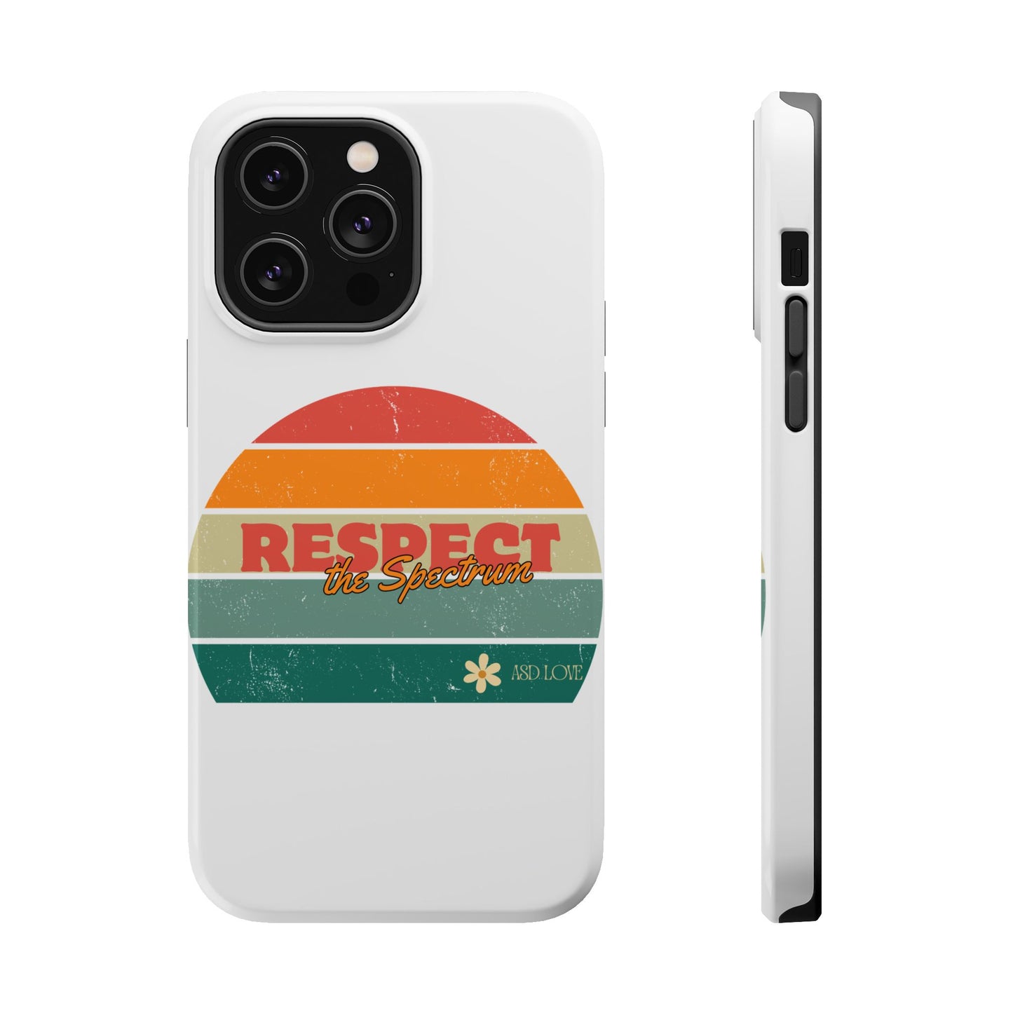 Vintage Rainbow: Respect the Spectrum - ASD Awareness Phone Case