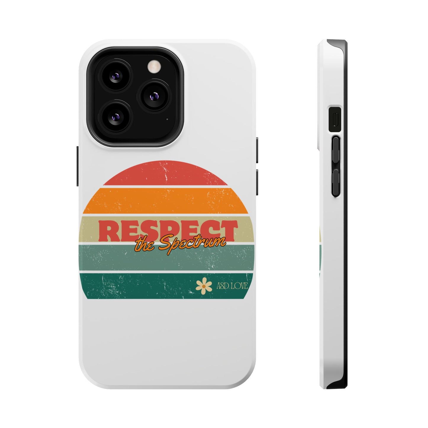 Vintage Rainbow: Respect the Spectrum - ASD Awareness Phone Case