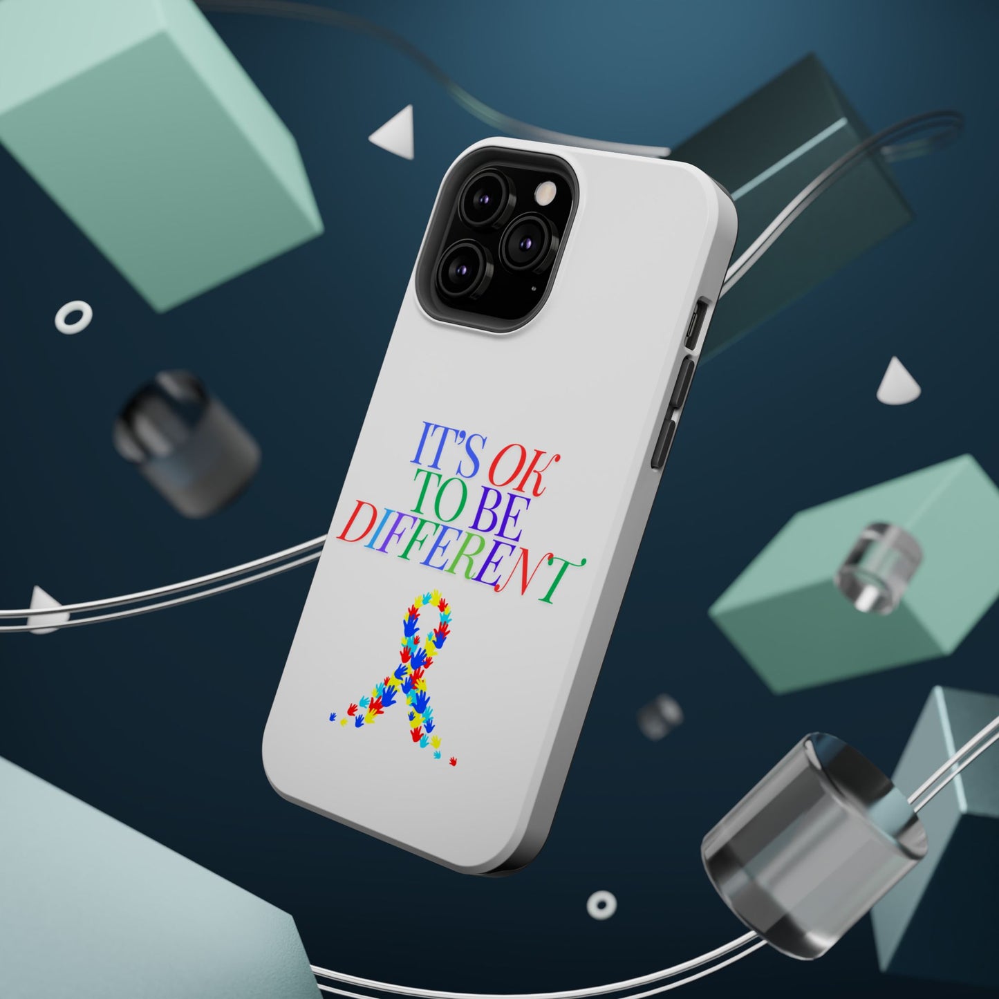 Autism Support Ribbon: It's Okay to Be Different - ASD Awareness Phone Case