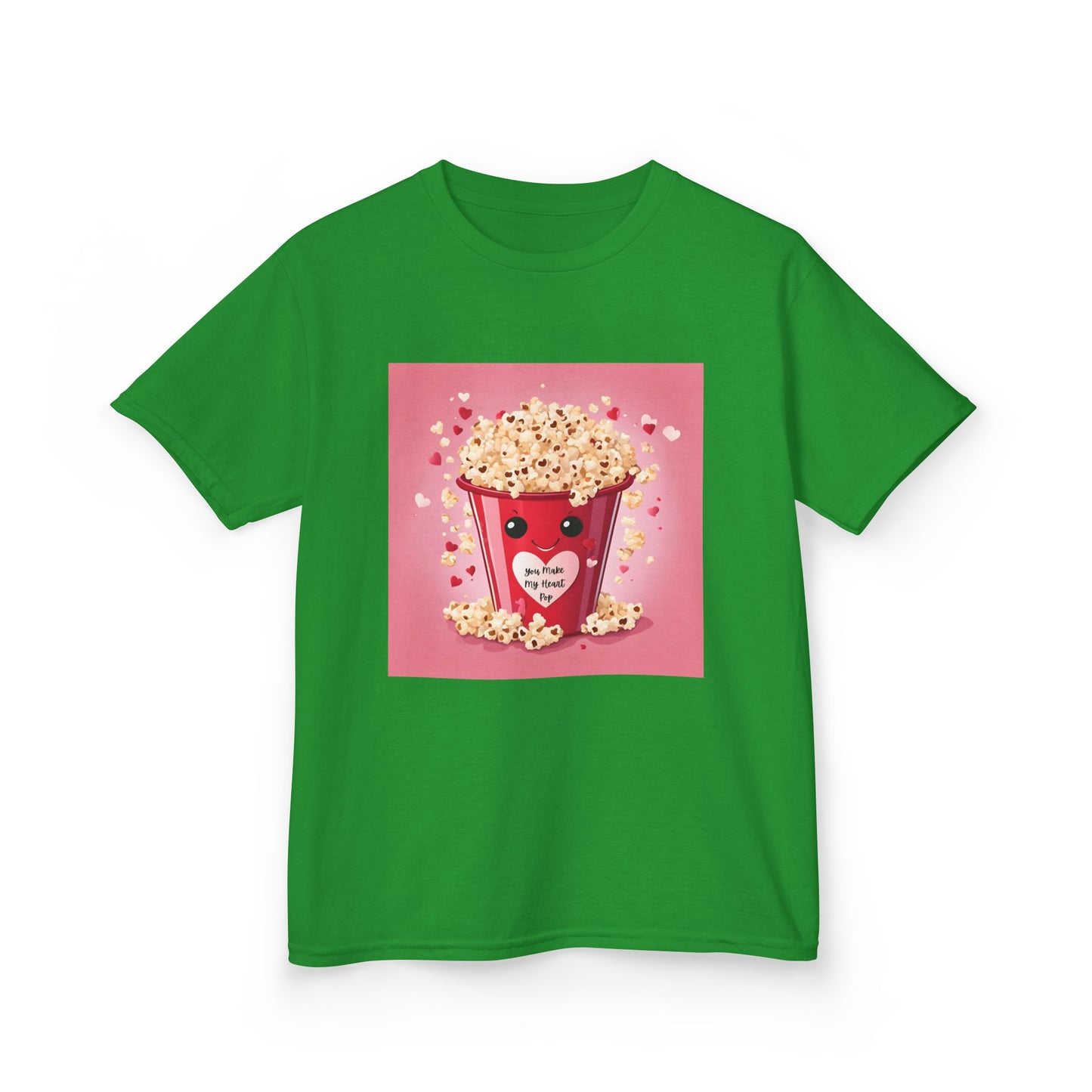 You Make My Heart Pop - Smiling Popcorn Valentine Kids Tee