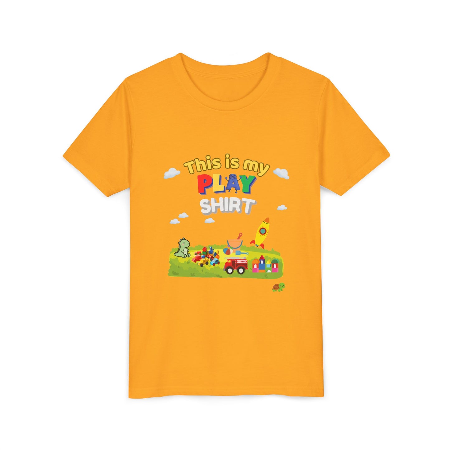 This is My Play Shirt Youth Tee | Toy Rocket, Blocks, Truck Kids Shirt