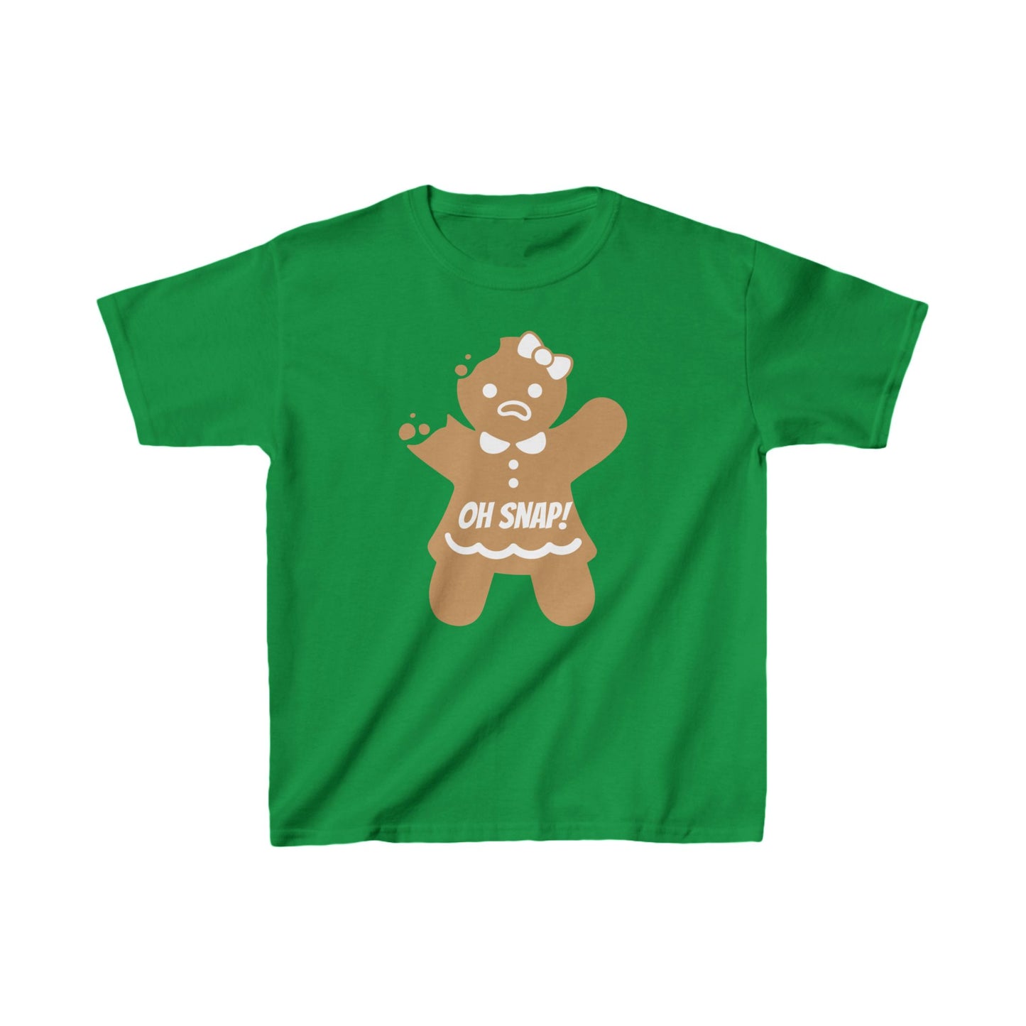 Oh Snap! Broken Gingerbread Girl, Kids Tee - Funny Holiday Shirt for Christmas and Gingerbread lovers