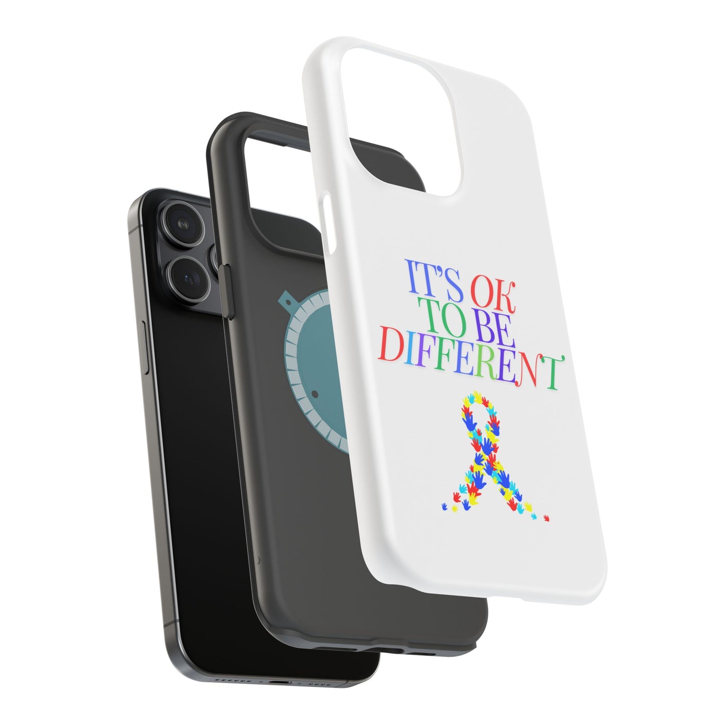 Autism Support Ribbon: It's Okay to Be Different - ASD Awareness Phone Case