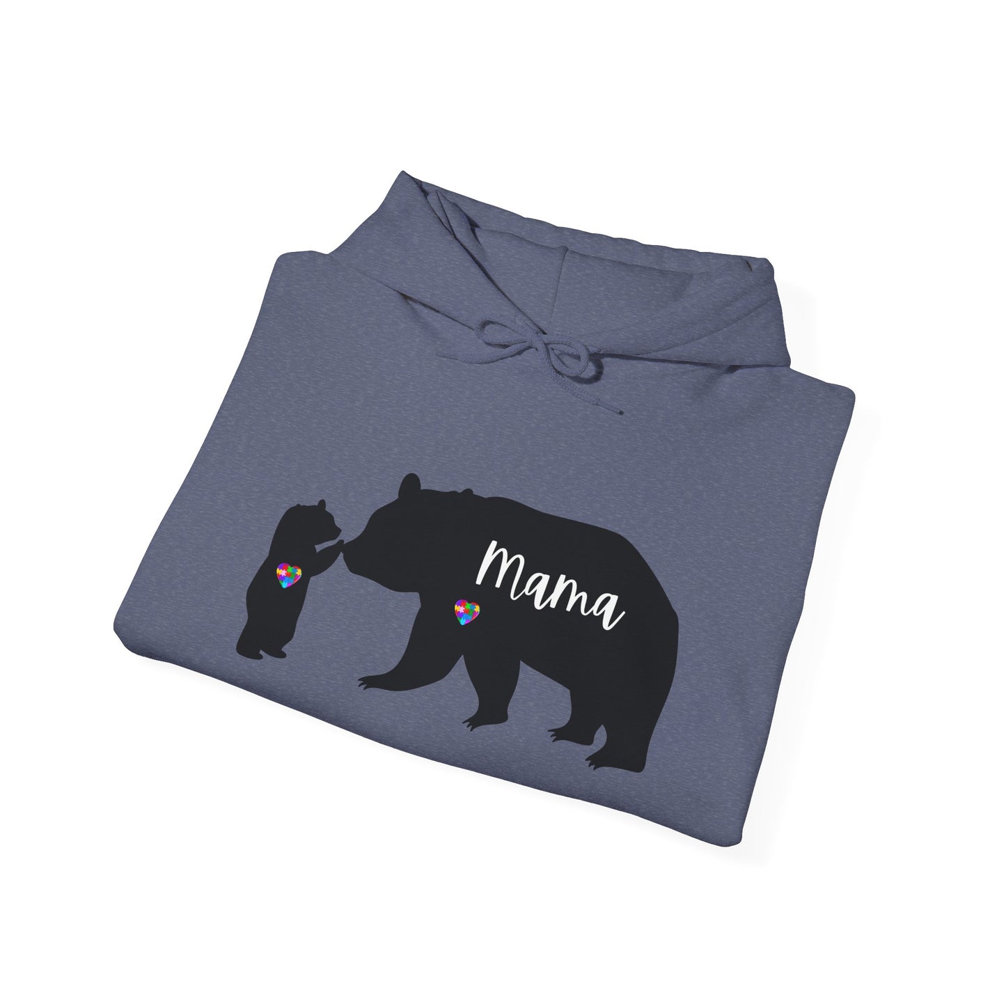 Autism Mama Bear & Baby Bear Hoodie, Unisex Sweatshirt for Moms, Cute Mama Bear Gift