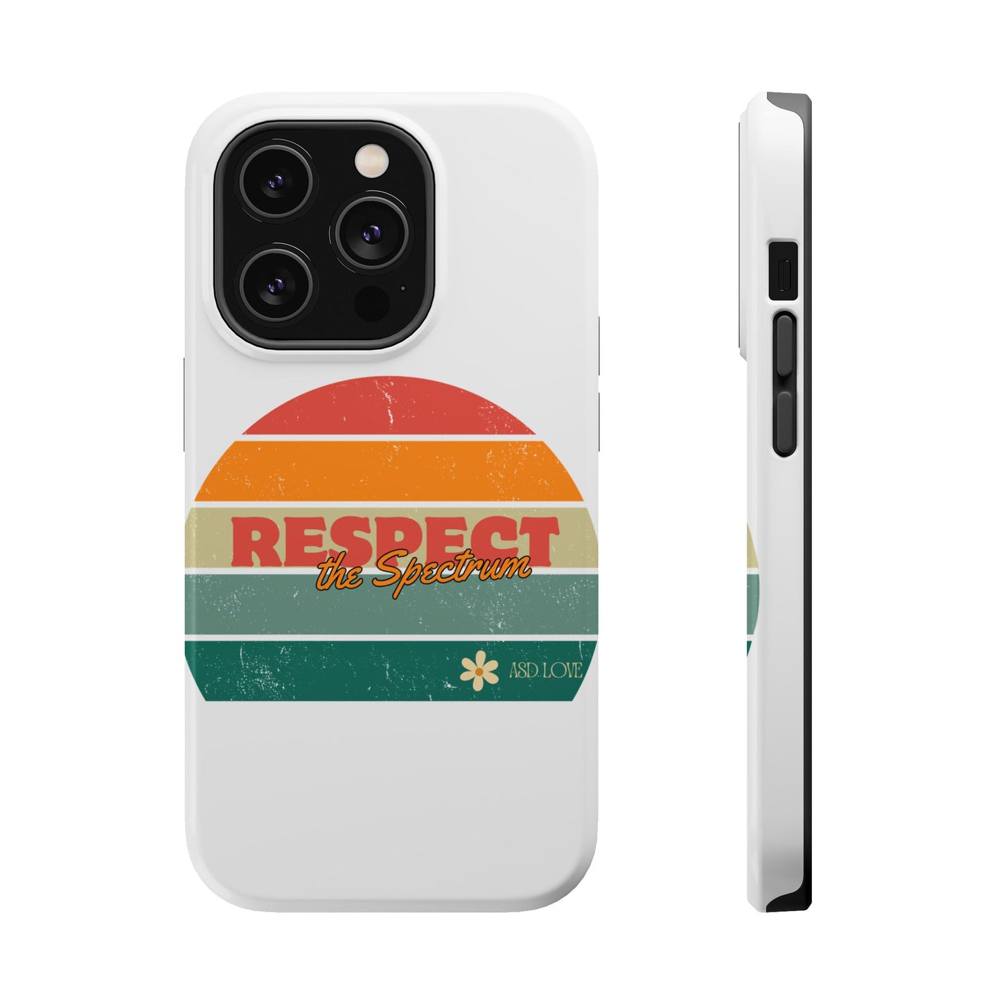 Vintage Rainbow: Respect the Spectrum - ASD Awareness Phone Case