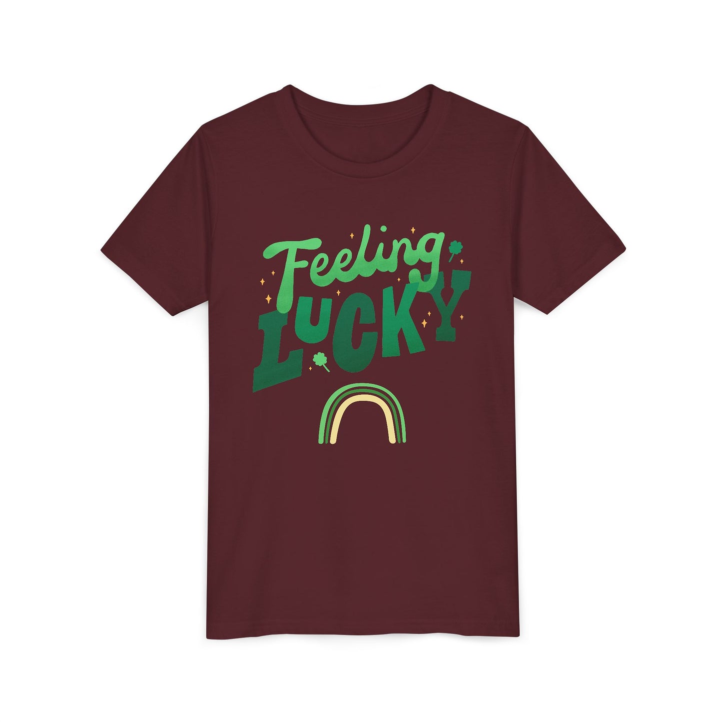 Feeling Lucky rainbow Youth Tee | St. Patrick's Day kids shirt