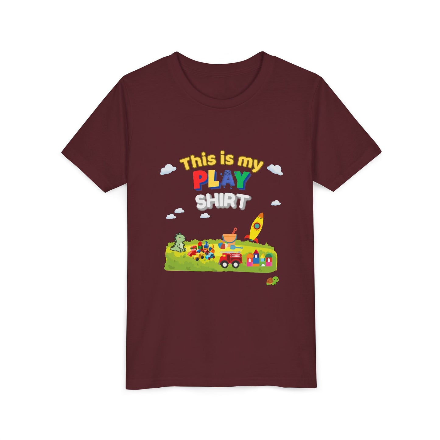 This is My Play Shirt Youth Tee | Toy Rocket, Blocks, Truck Kids Shirt