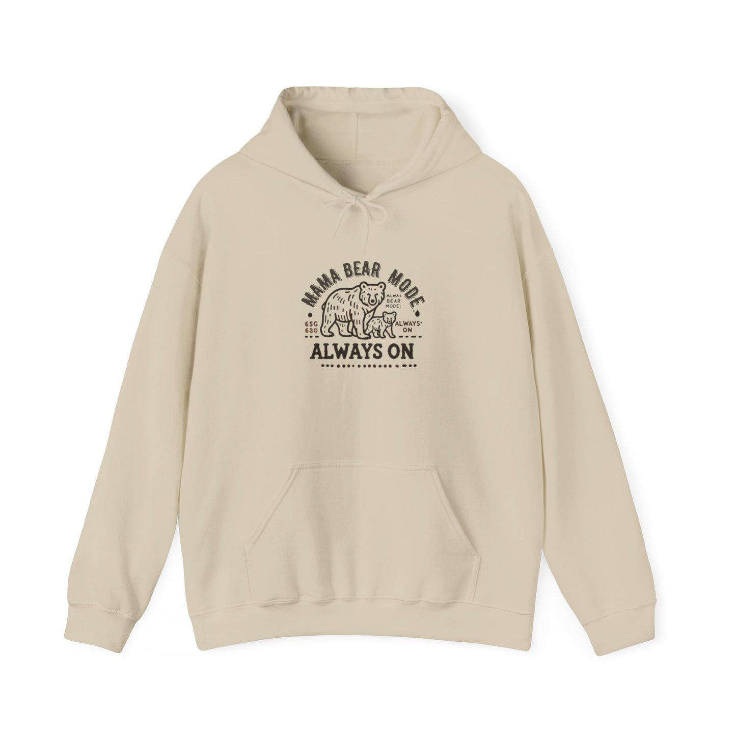 Vintage Mama Bear Mode - Always On Hoodie - Cute Gift for Moms, Perfect for Birthdays, Mother's Day, Relaxation, Everyday Wear
