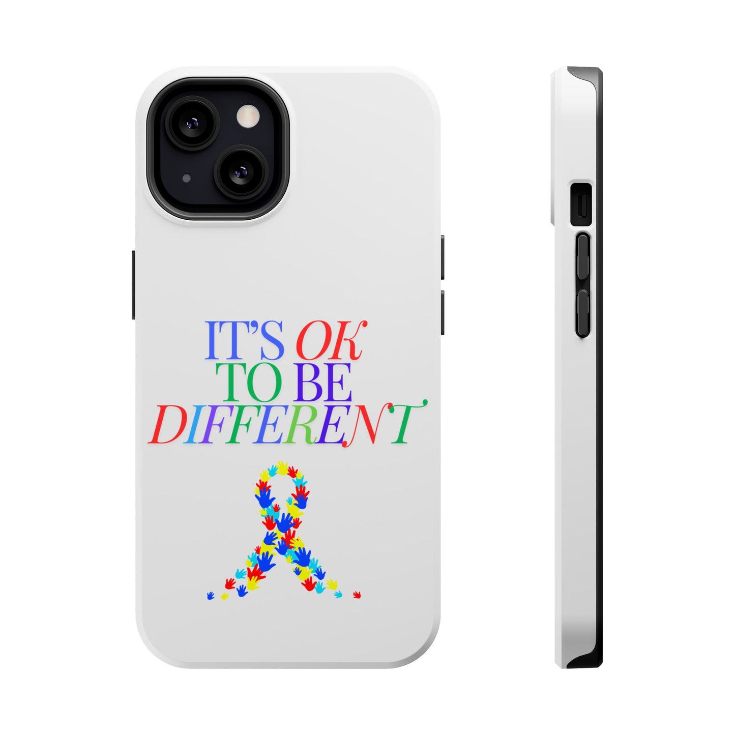 Autism Support Ribbon: It's Okay to Be Different - ASD Awareness Phone Case