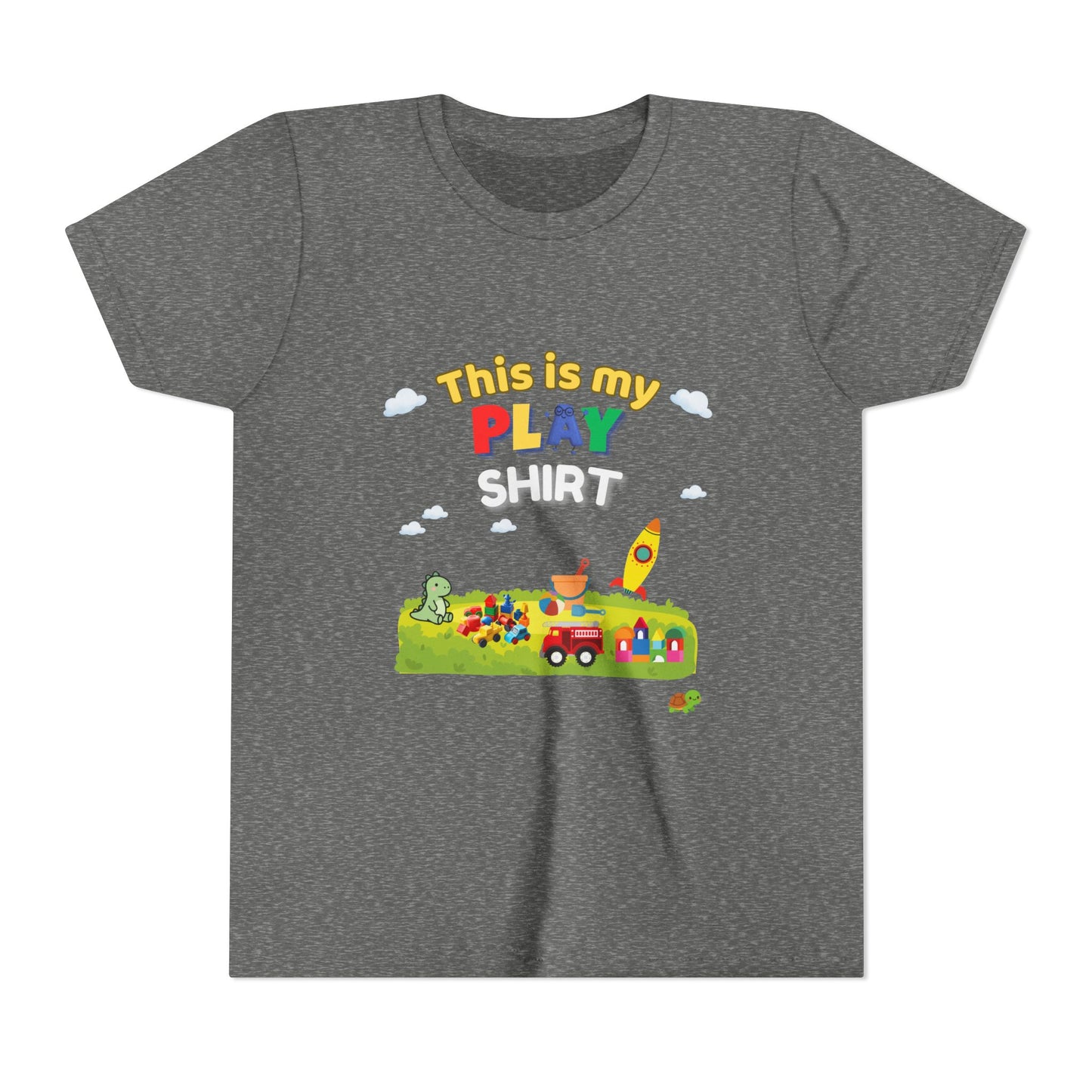This is My Play Shirt Youth Tee | Toy Rocket, Blocks, Truck Kids Shirt