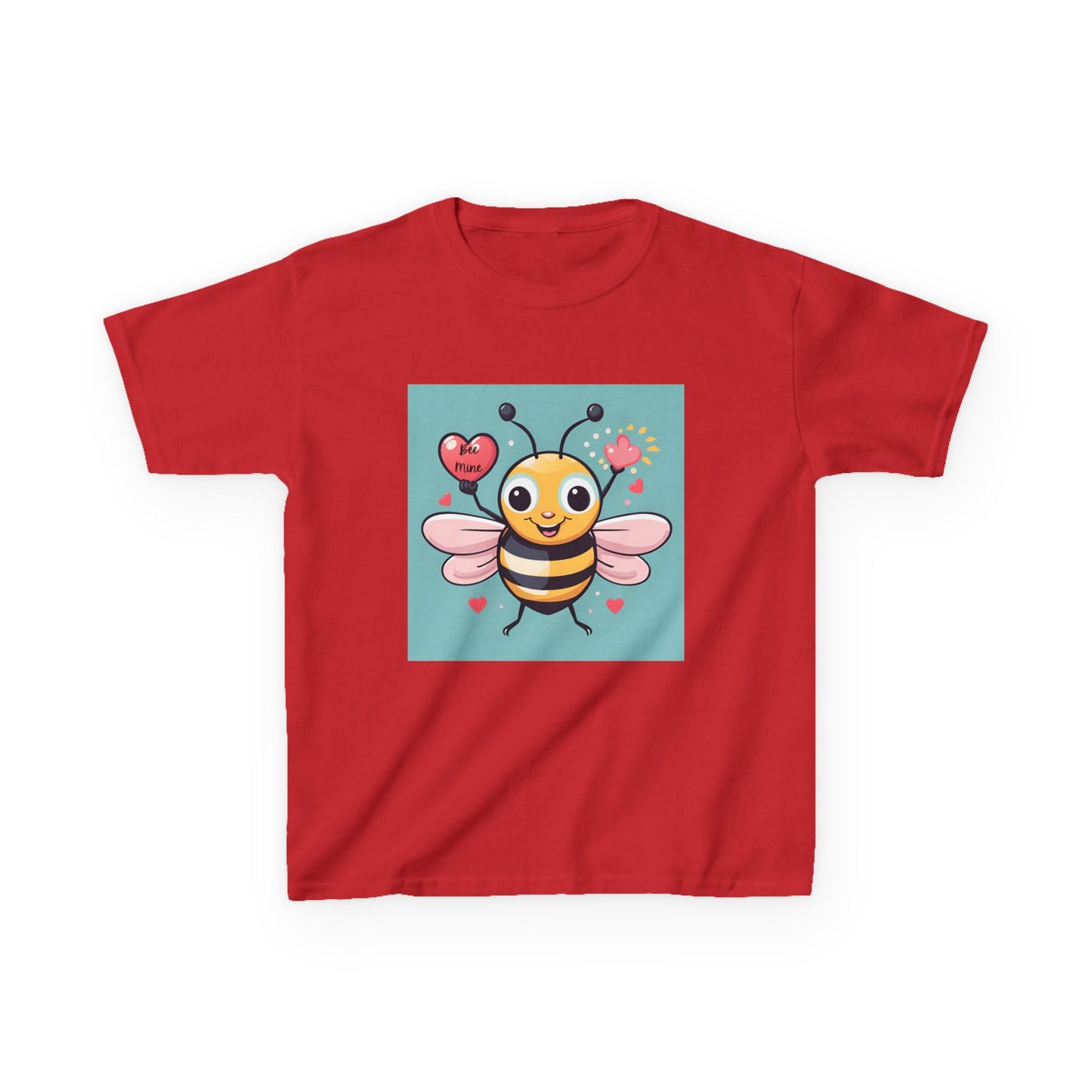 Bee Mine - Heart LIfting Bumble Bee Valentine's Kids Tee