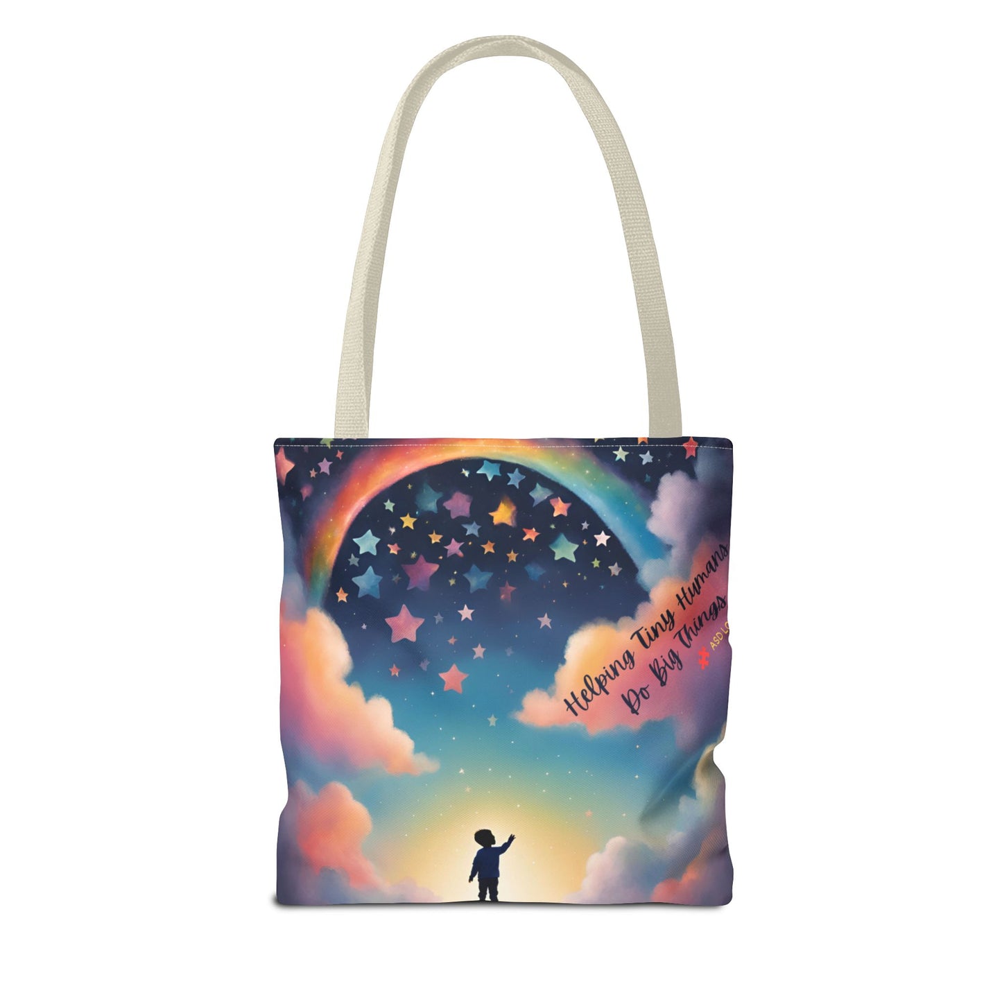 Helping Tiny Humans Do Big Things Tote - Inspiring Kids to Reach for the Stars